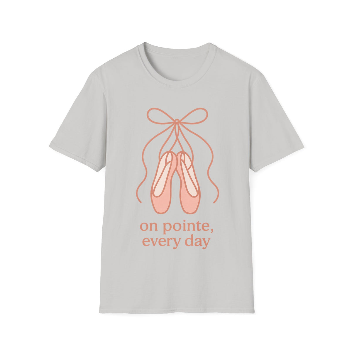 "On Pointe Every Day" Ballet Pointe Shoes Tee - Cute Coquette Balletcore Aesthetic White T-Shirt - Trending Now - September 2026