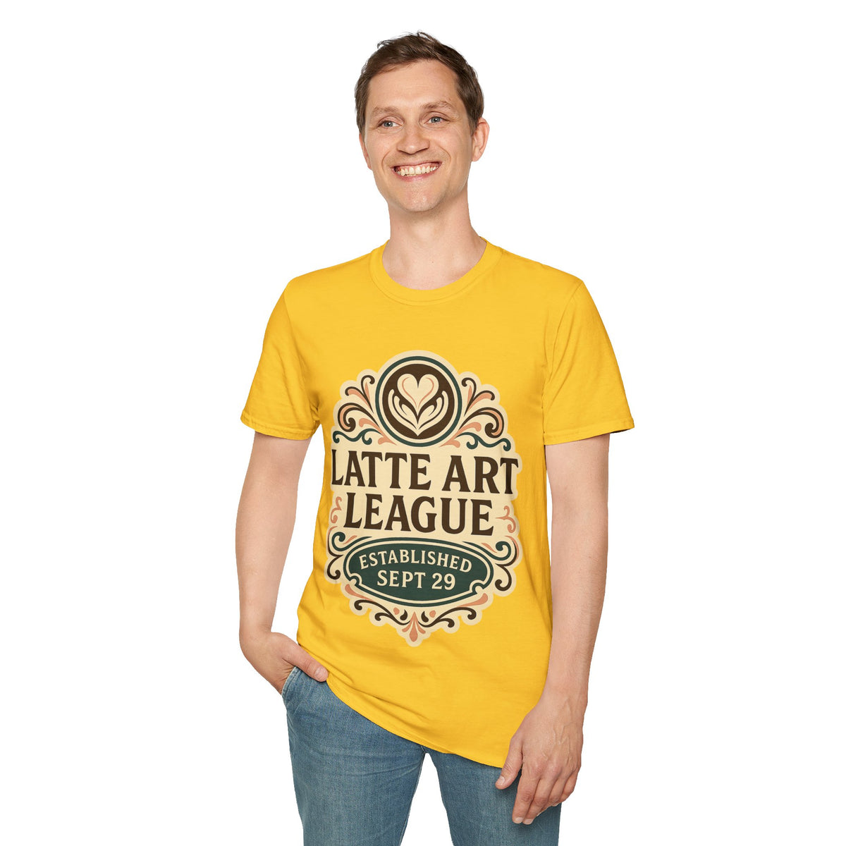 Latte Art League Serving Rituals National Coffee Day Crest T-Shirt - Trending Now - September 2026