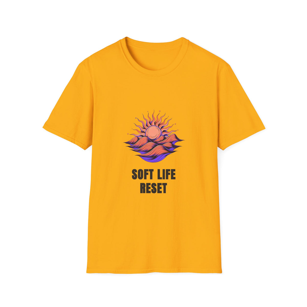 Soft Life Reset T-Shirt — Sun & Waves Graphic Tee - Trending Now - August 2026