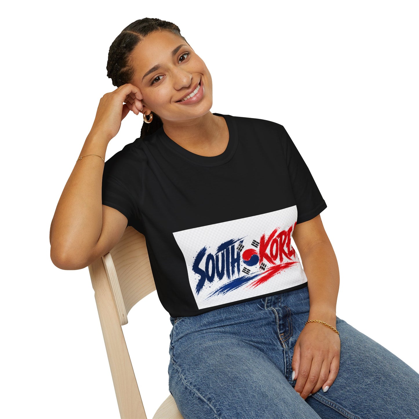 South Korea Flag Brushstroke T-Shirt — Patriotic Korean Travel Tee