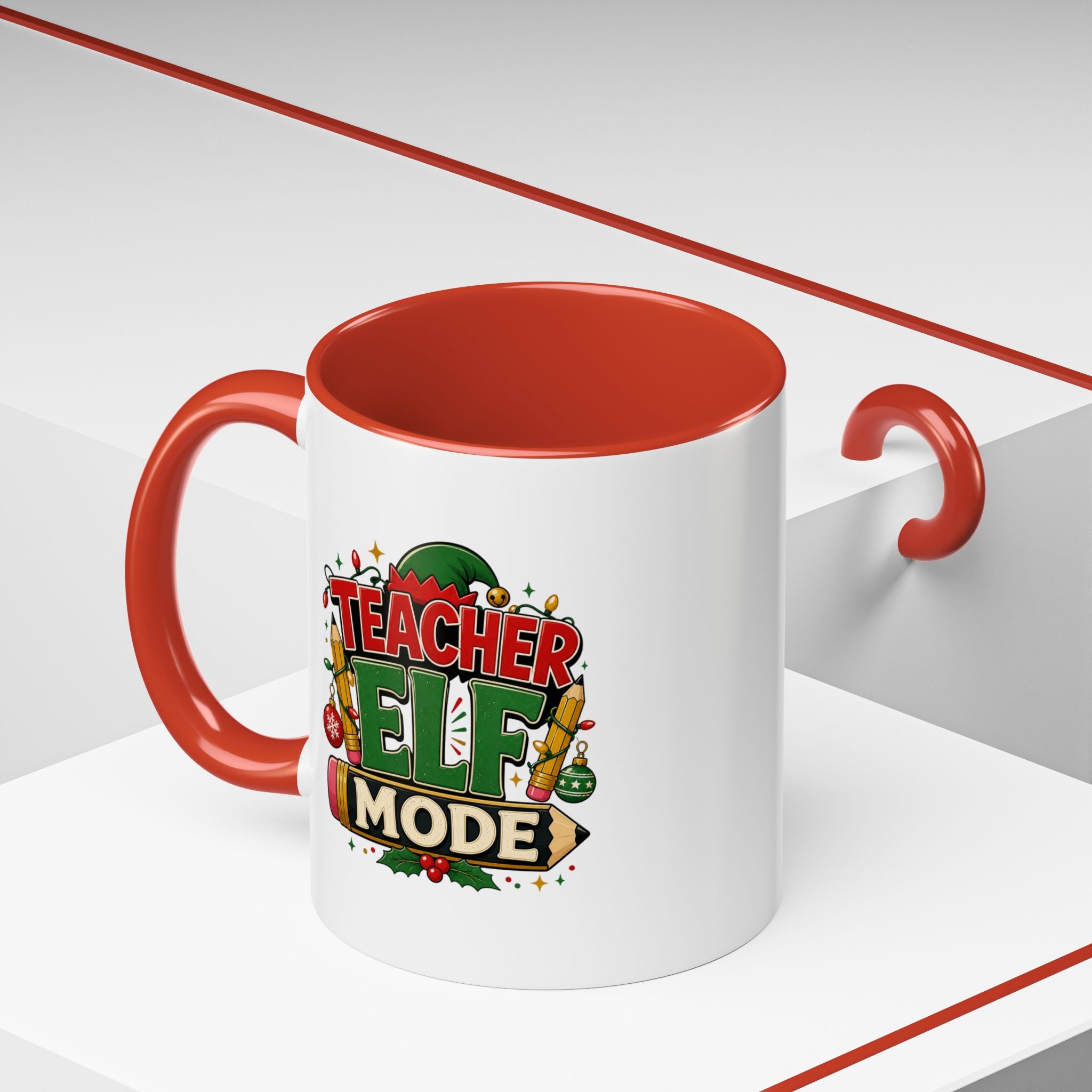 Teacher Elf Mode Coffee Mug — Christmas Teacher Holiday Gift