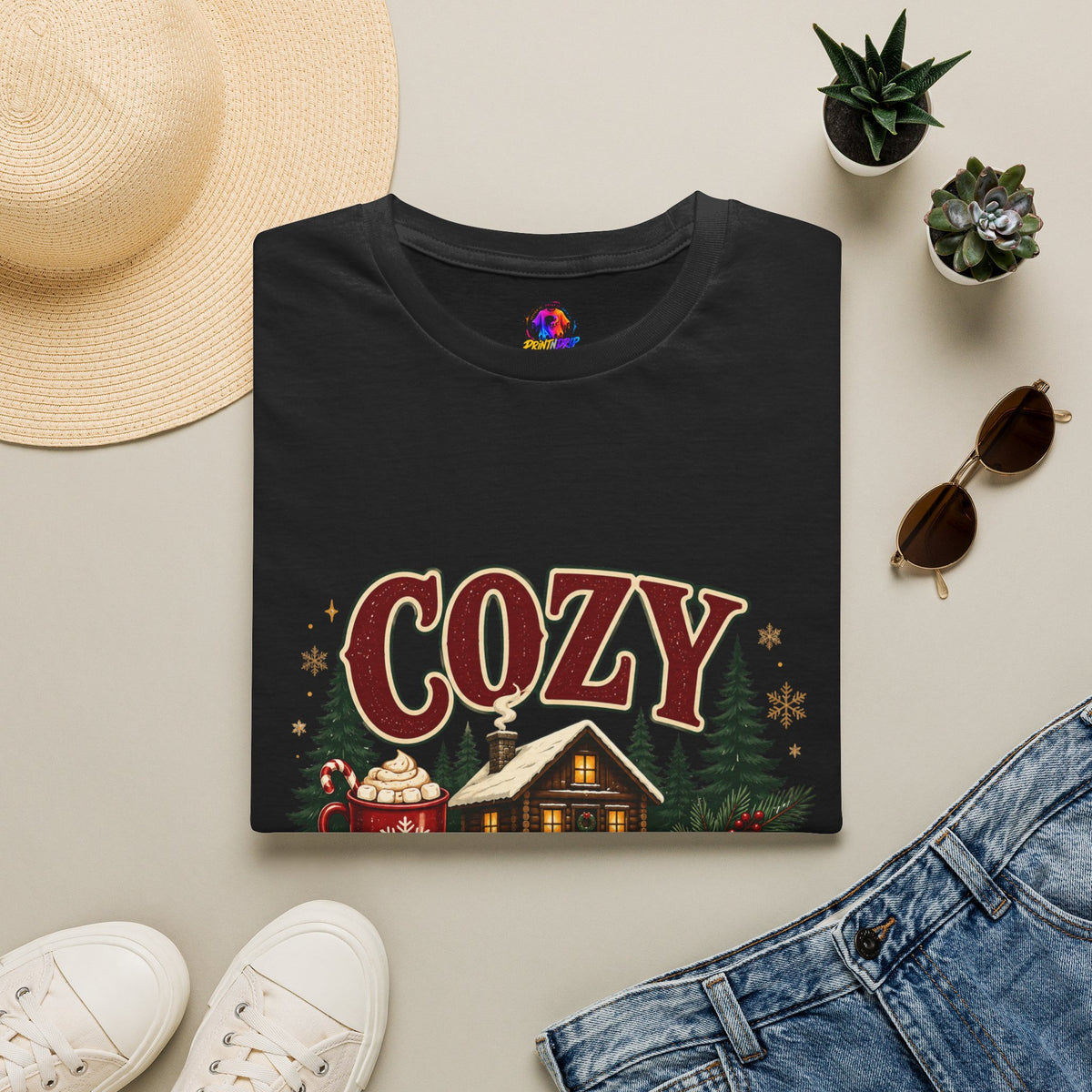 Cozy Cabin Christmas T-Shirt