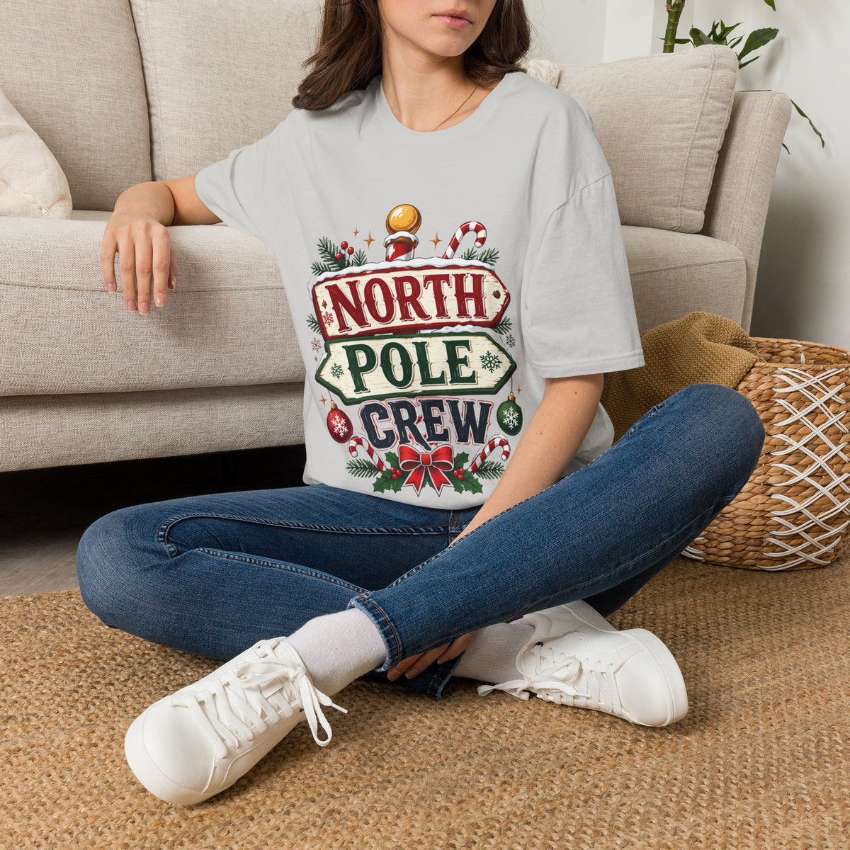 T-Shirt — North Pole Crew Christmas Holiday Graphic Tee