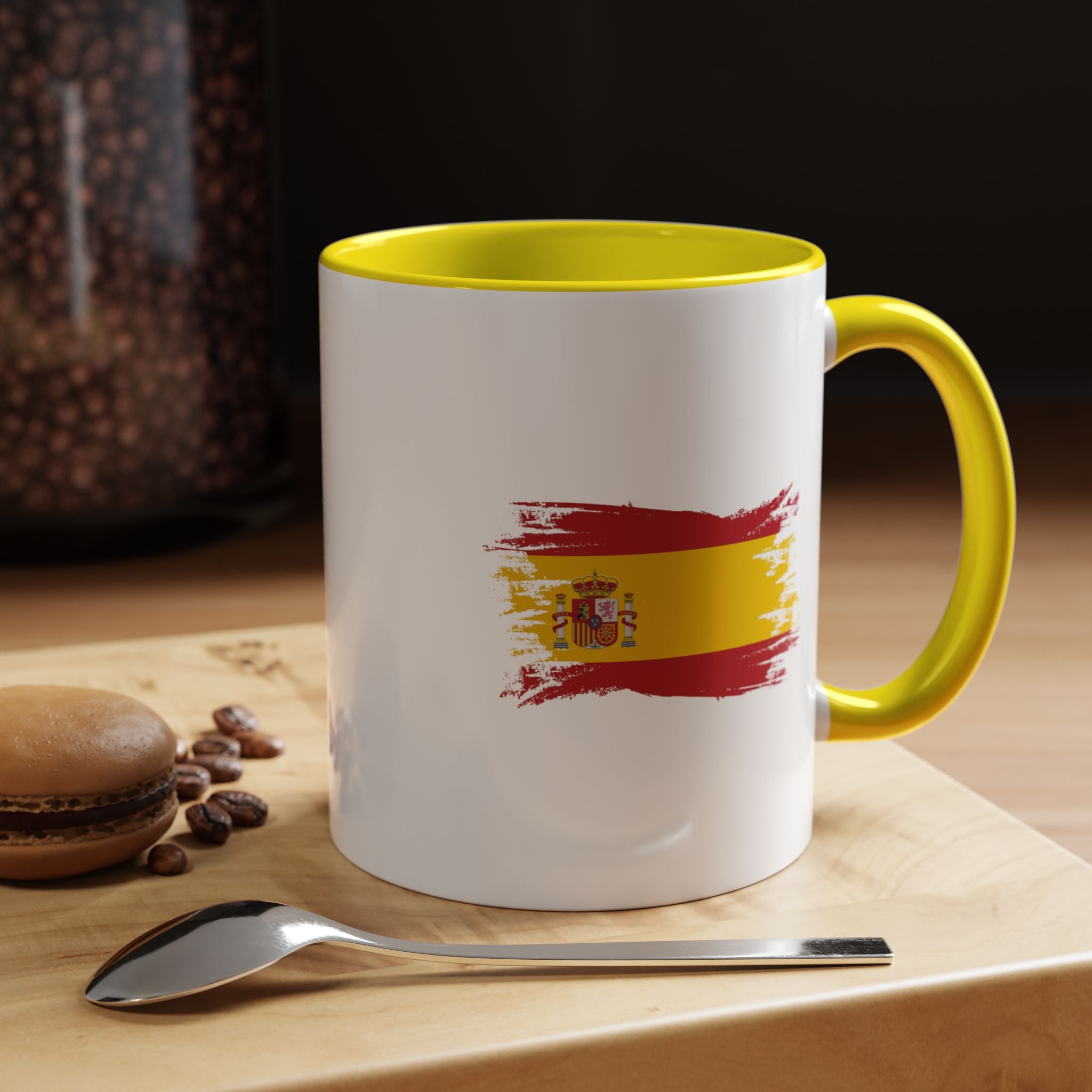 Spain Flag Coffee Mug — Spanish Brushstroke Accent Mug