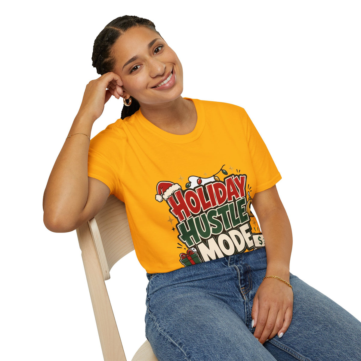 Holiday Hustle Mode T-Shirt — Funny Christmas Graphic Tee