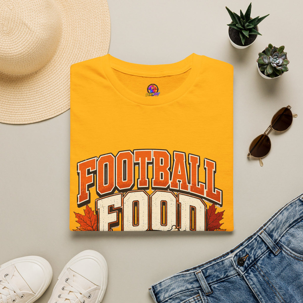 Thanksgiving T-Shirt Football Food Family T-Shirt — Thanksgiving Tailgate Tee for Fans