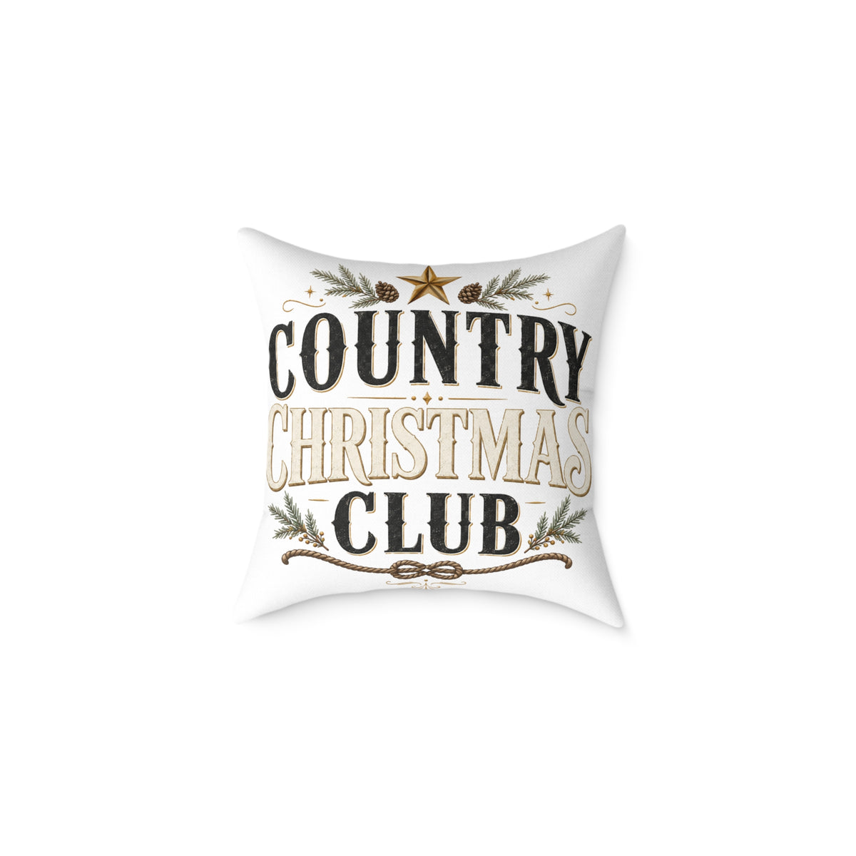 Country Christmas Club Pillow