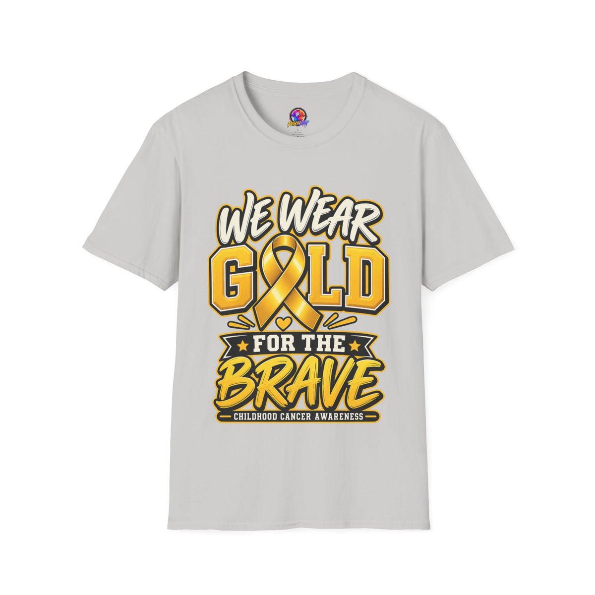 Childhood Cancer Awareness T-Shirt — "We Wear Gold For The Brave"