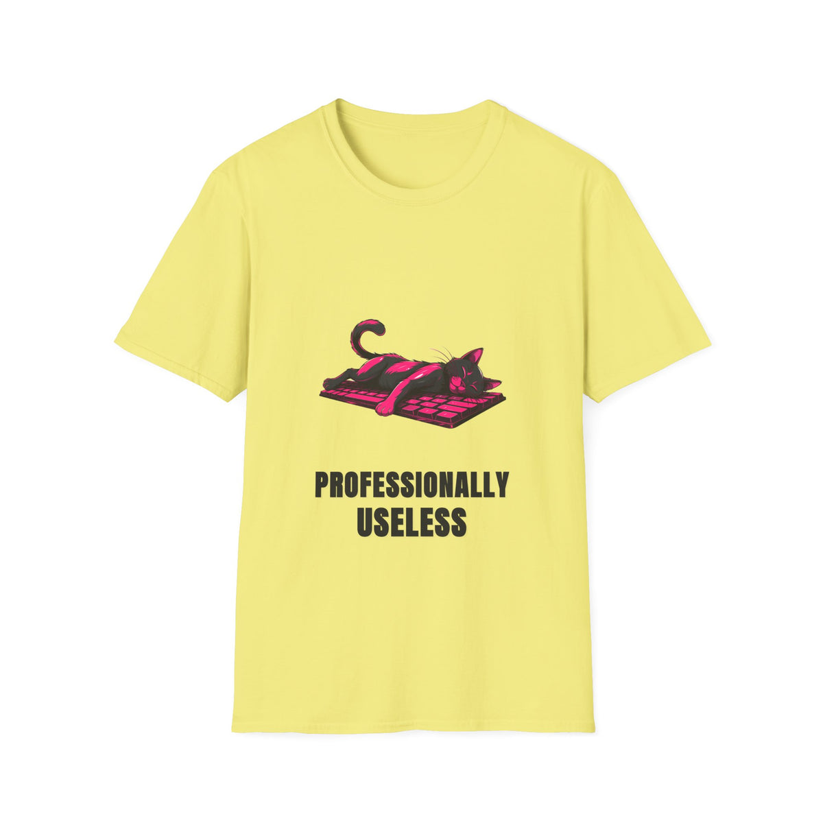 T‑Shirt — 'Professionally Useless' Relaxed Cat Graphic Tee - Trending Now - August 2026