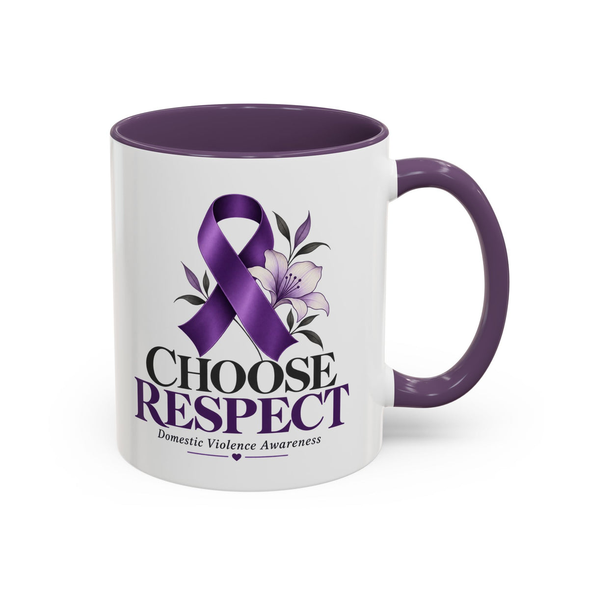 Choose Respect - Domestic Violence Awareness Coffee Mug (Accent, 11/15oz)