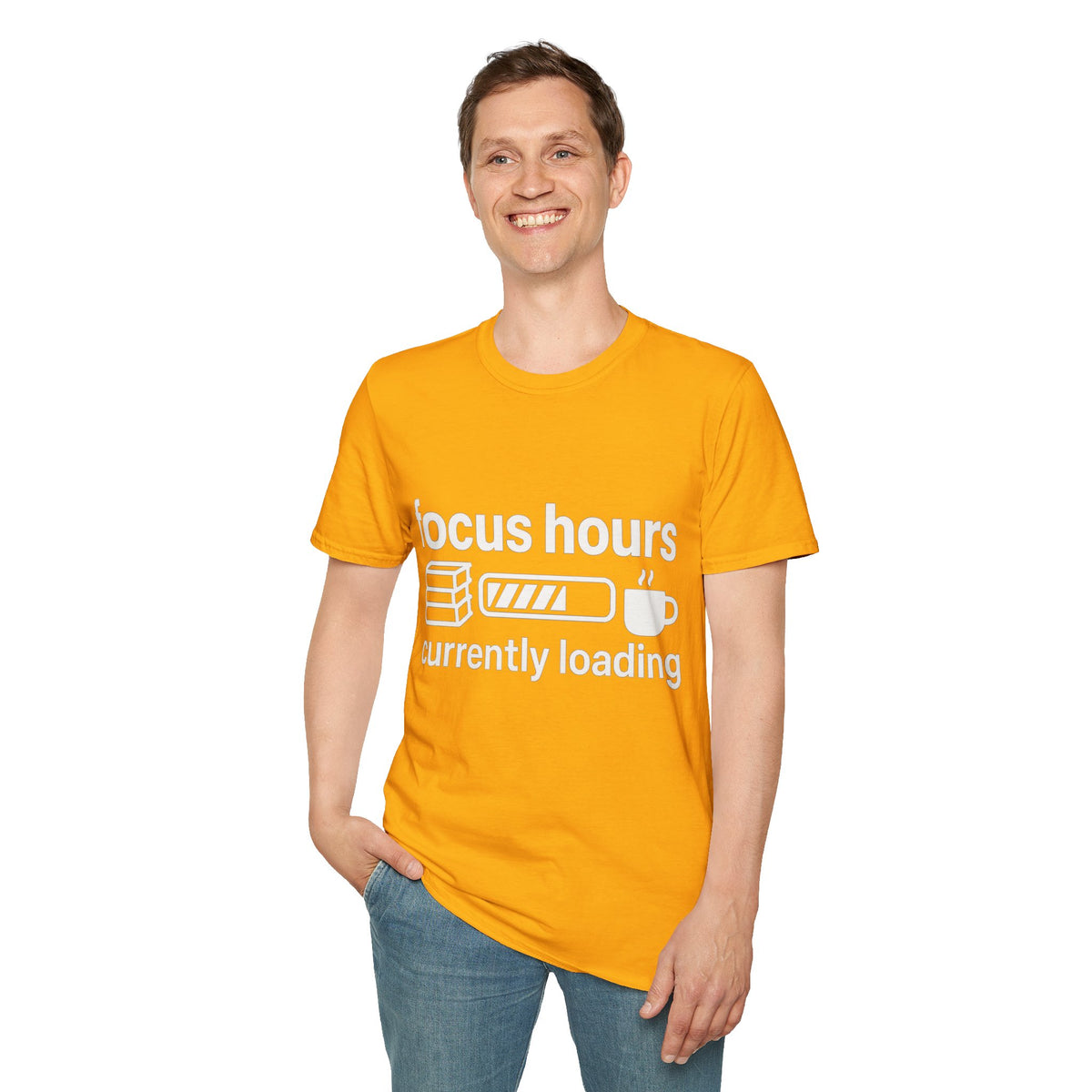 Focus Hours T-Shirt — "Focus Hours Currently Loading" Graphic Tee for Productivity & Remote Work - Trending Now - August 2026 Trends - Everyday T-Shirt