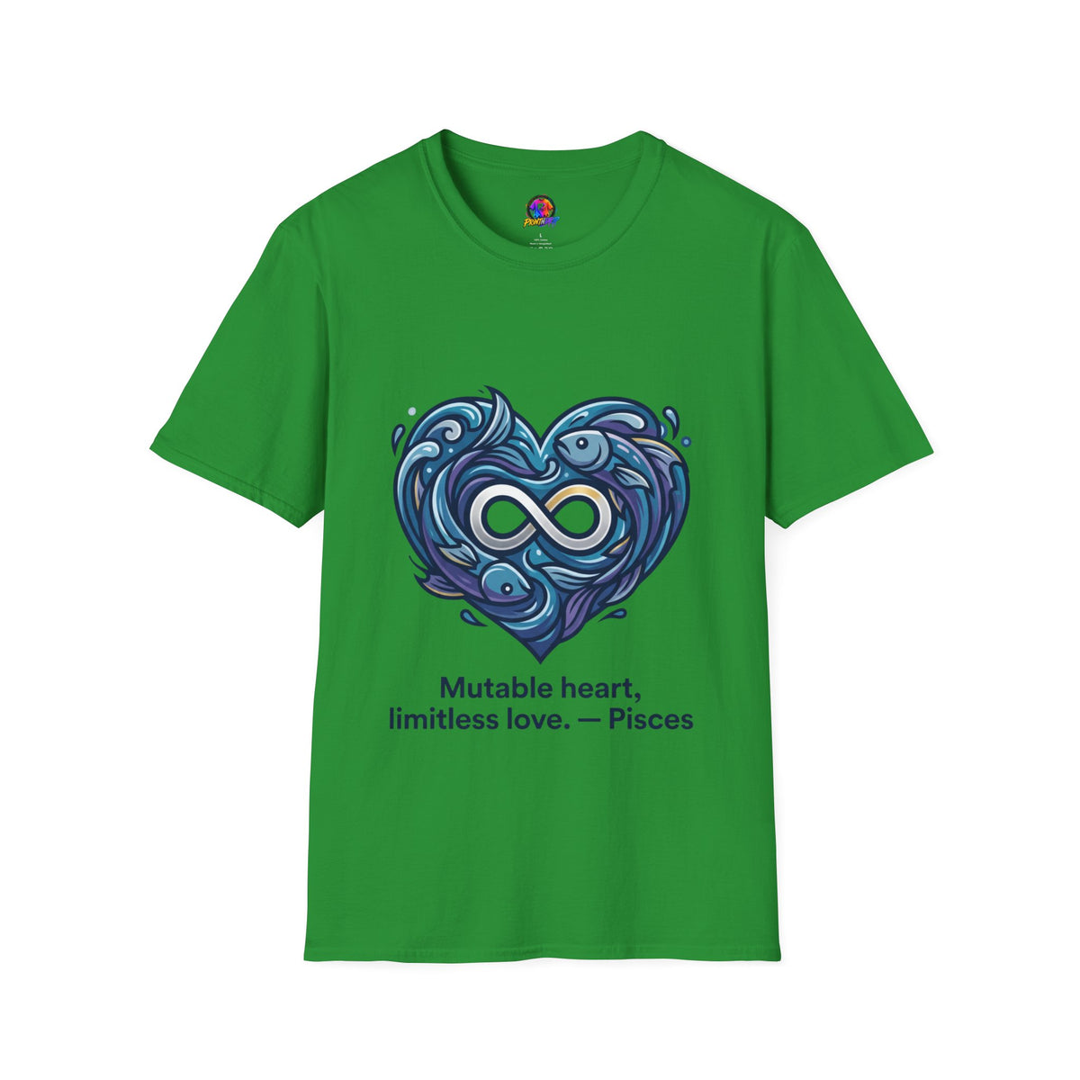 Pisces Infinity Heart T‑Shirt — Zodiac Ocean Love Tee