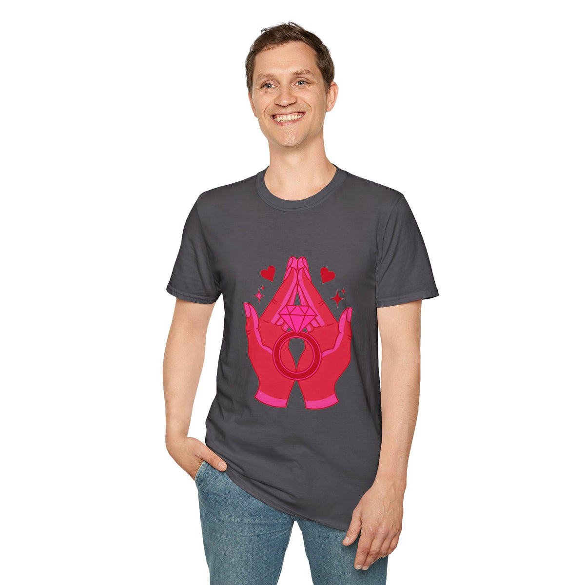 Manifested Hands Graphic T-Shirt — Pink Prayer Hands with Hearts - Trending Now - September 2026