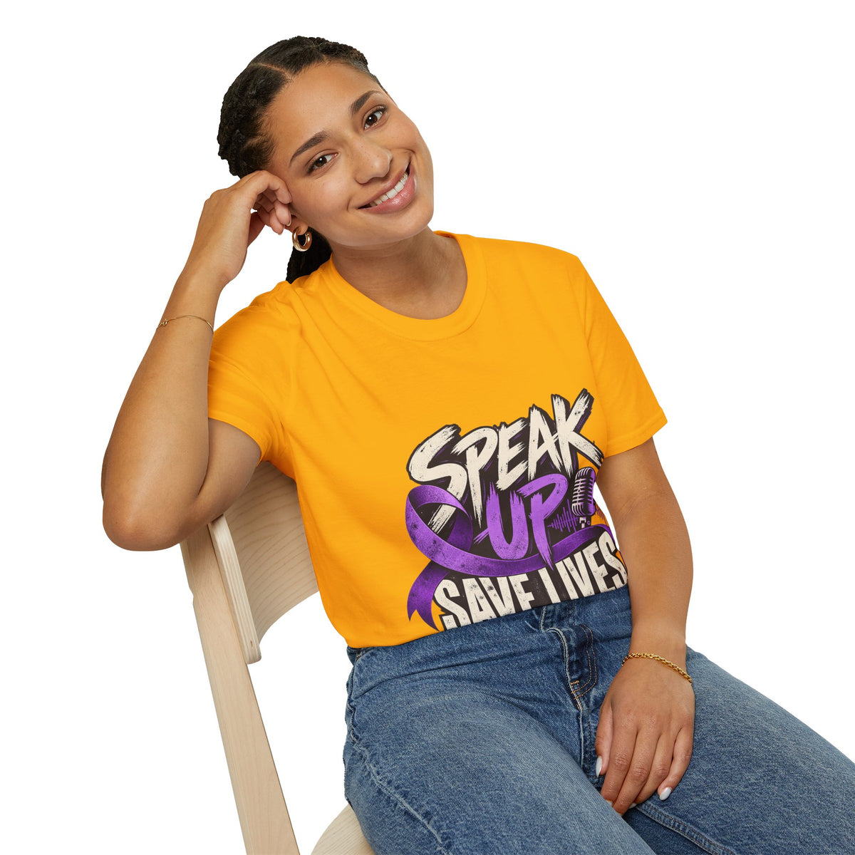 Speak Up Save Lives Domestic Violence Awareness T-Shirt
