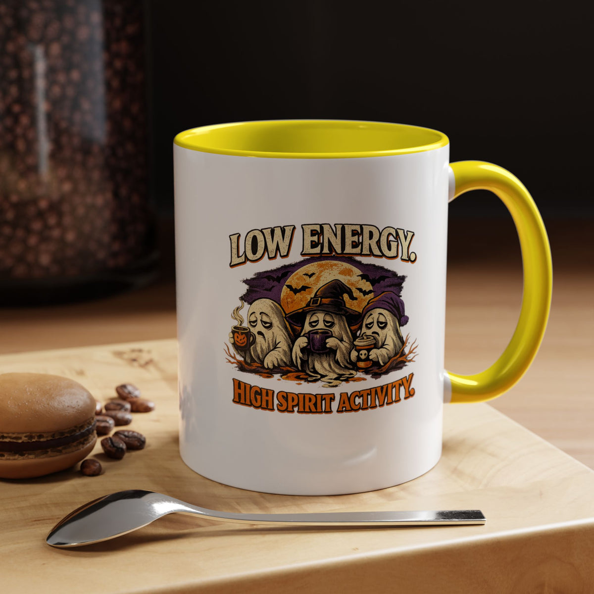 Halloween  Low Energy High Spirit  Accent Coffee Mug