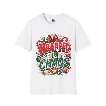 T-Shirt — "Wrapped in Chaos" Holiday Graphic Tee