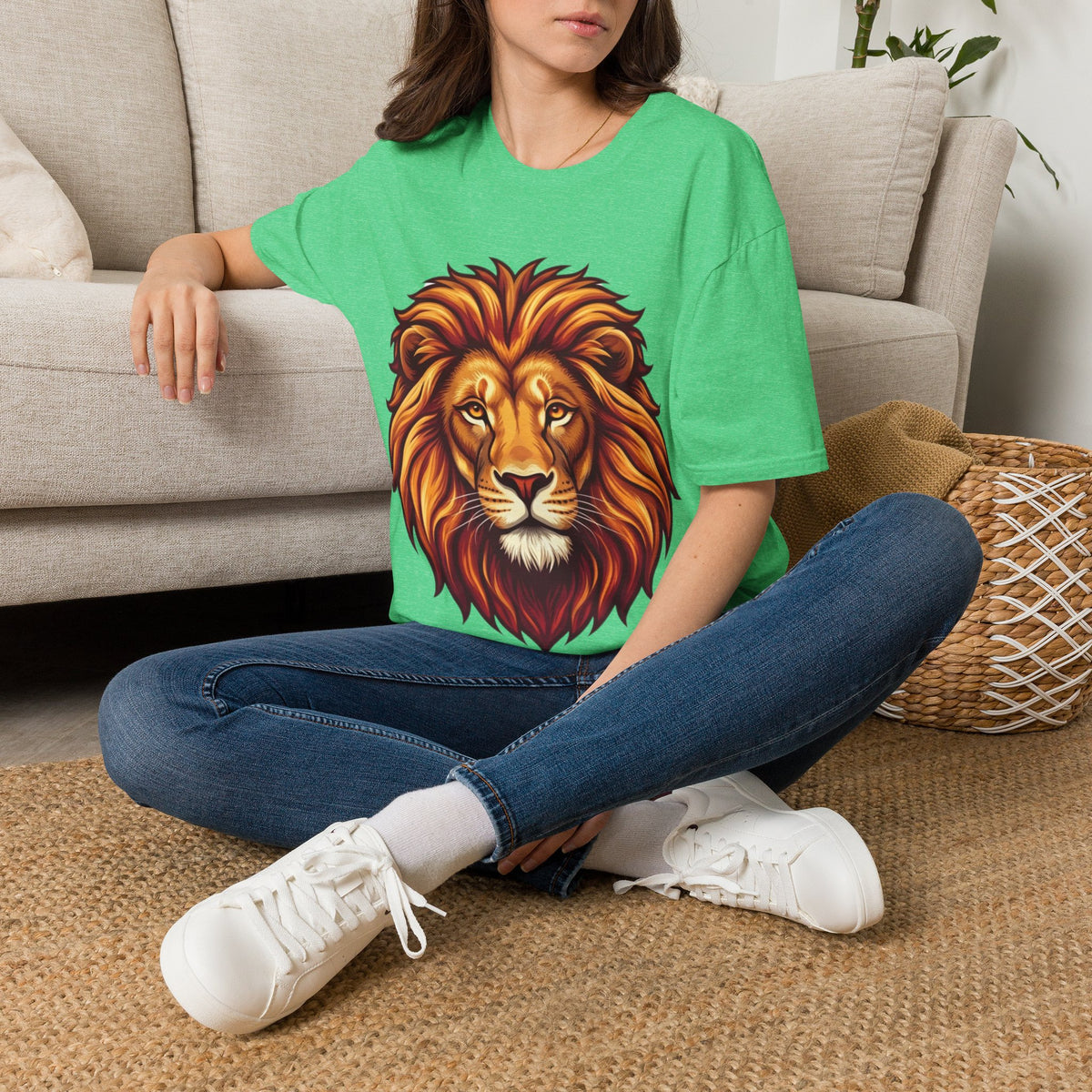 Leo Zodiac Lion Face T-Shirt — Majestic Lion Head Graphic Tee