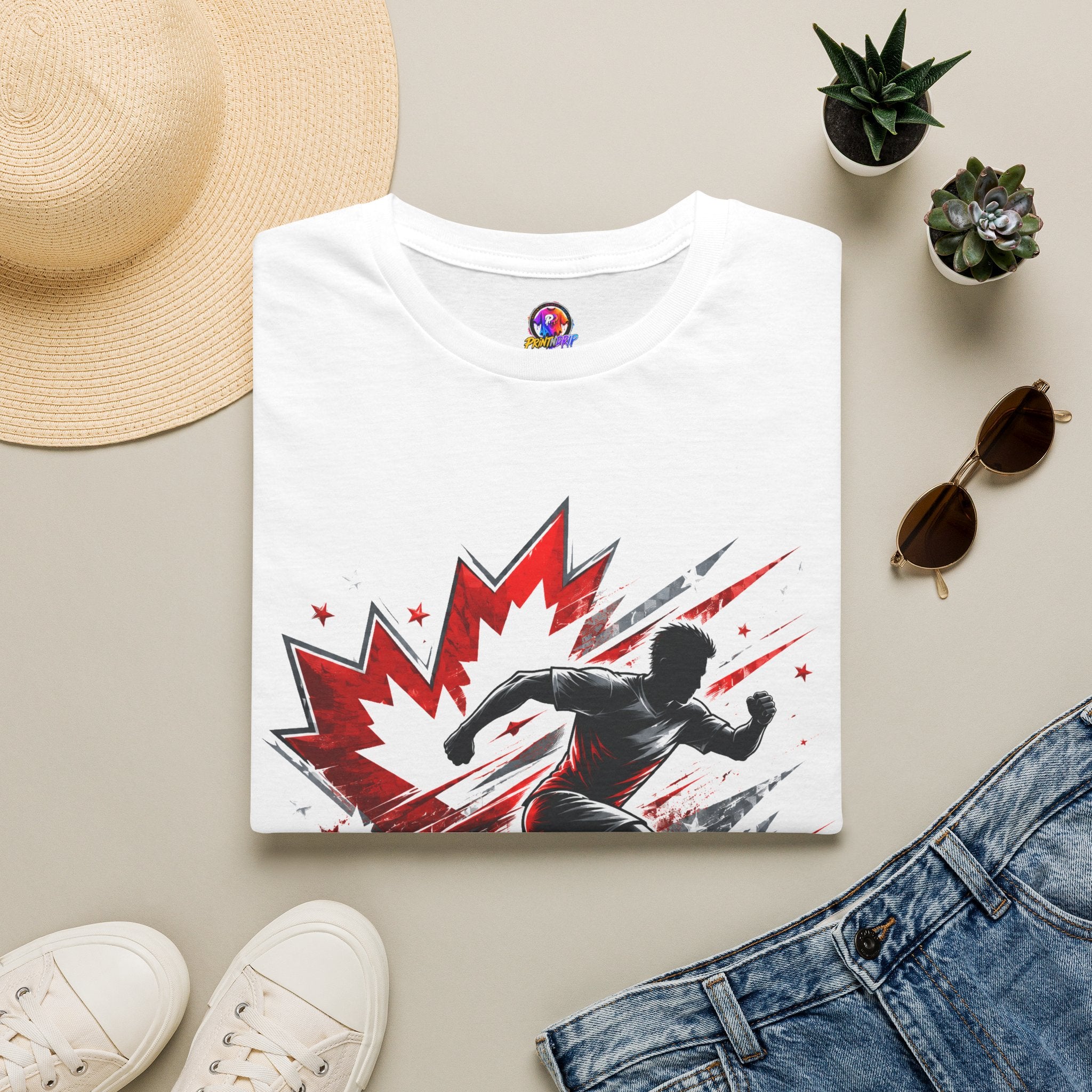 Canada Northern Force Running T‑Shirt — Canada Maple Runner Athletic Tee