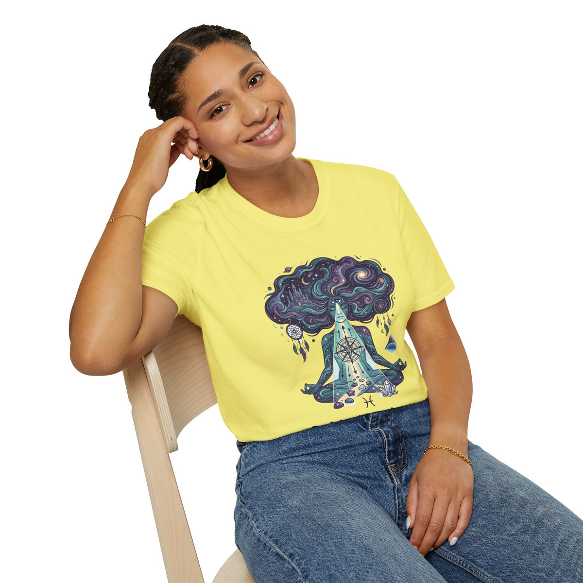 Pisces Zodiac Meditative Pisces T‑Shirt — 'Guided by dreams, ruled by intuition' Zodiac Tee