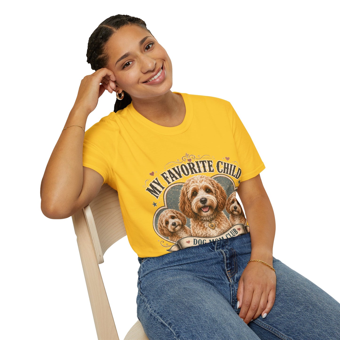 Dog Mom T-Shirt — "My Favorite Child" Cavalier Love Graphic Tee