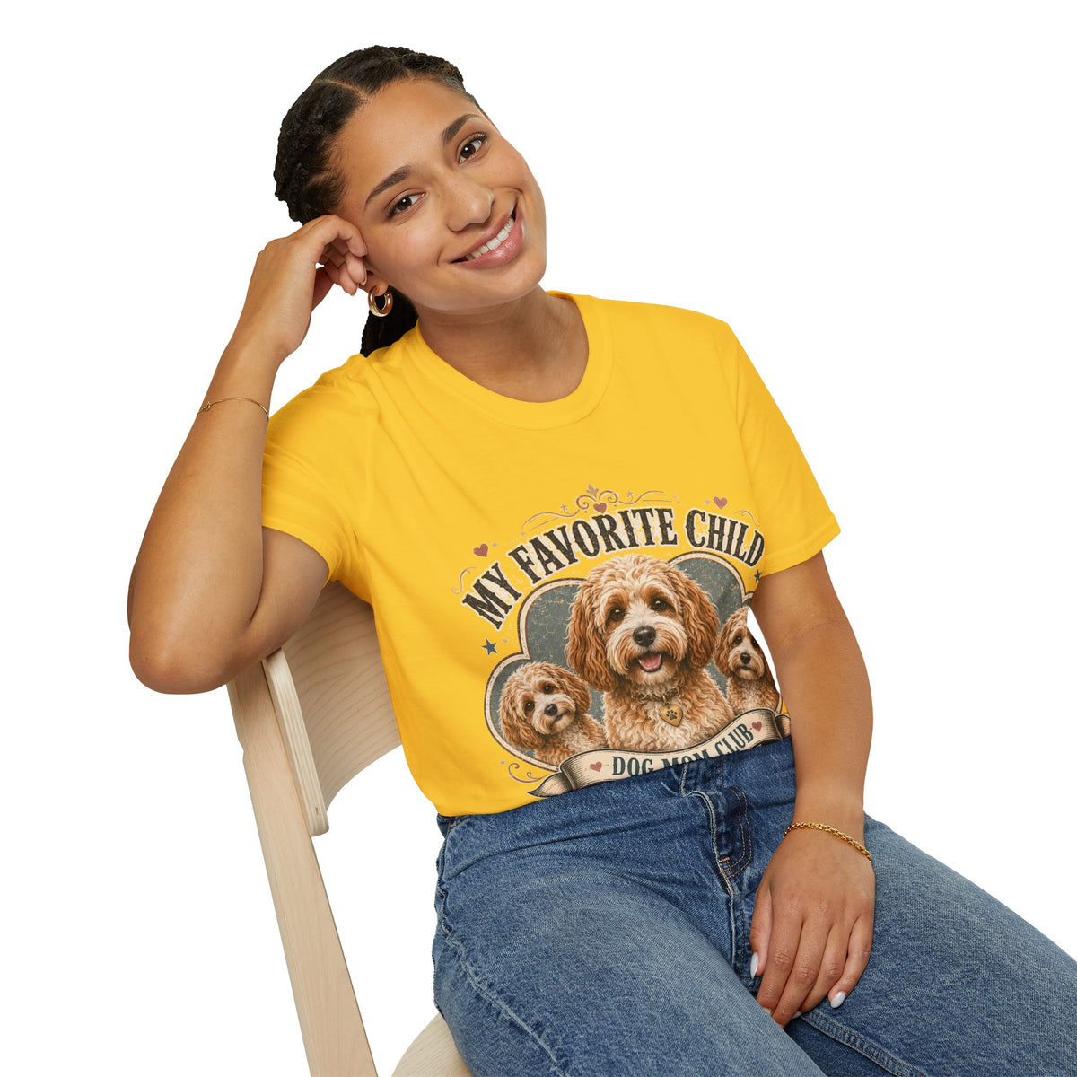 Dog Mom T-Shirt — "My Favorite Child" Cavalier Love Graphic Tee