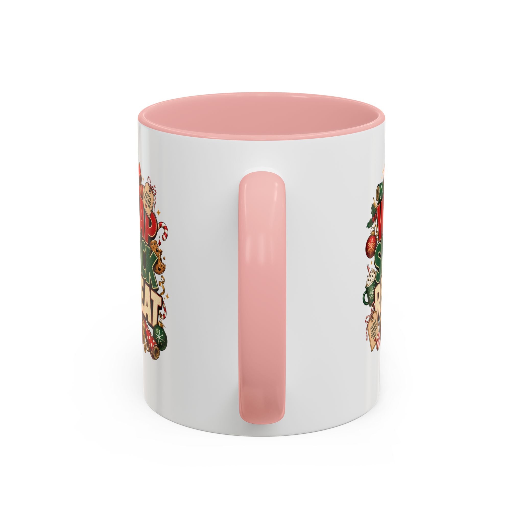 Wrap Snack Repeat Christmas Coffee Mug — Holiday Baking & Gift-Wrapping Mug