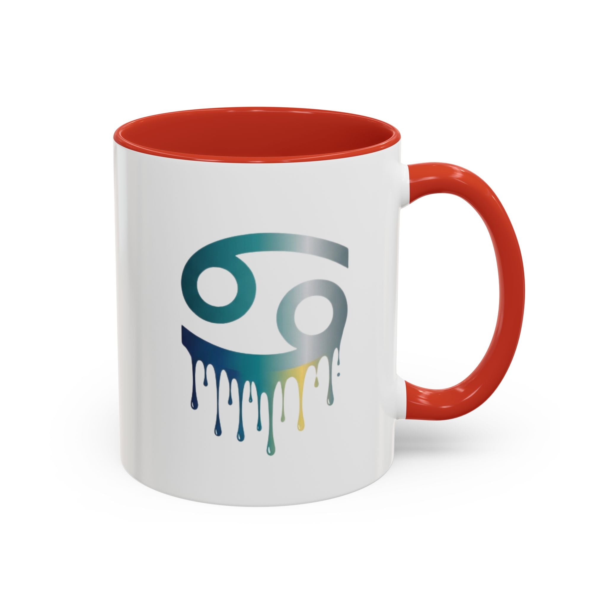 Cancer Zodiac Drip Accent Coffee Mug — Astrology Horoscope Gift