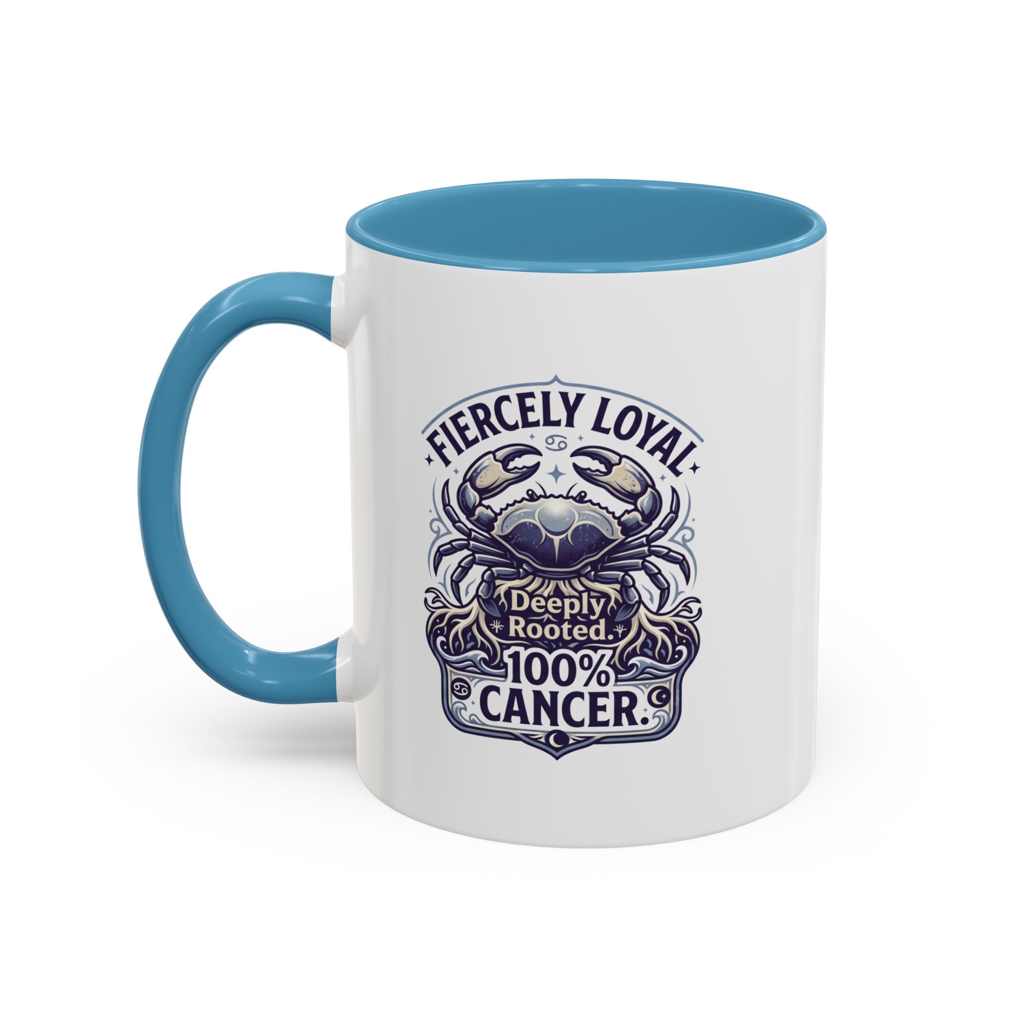 Cancer Zodiac Coffee Mug – "Fiercely Loyal, Deeply Rooted" Accent Mug