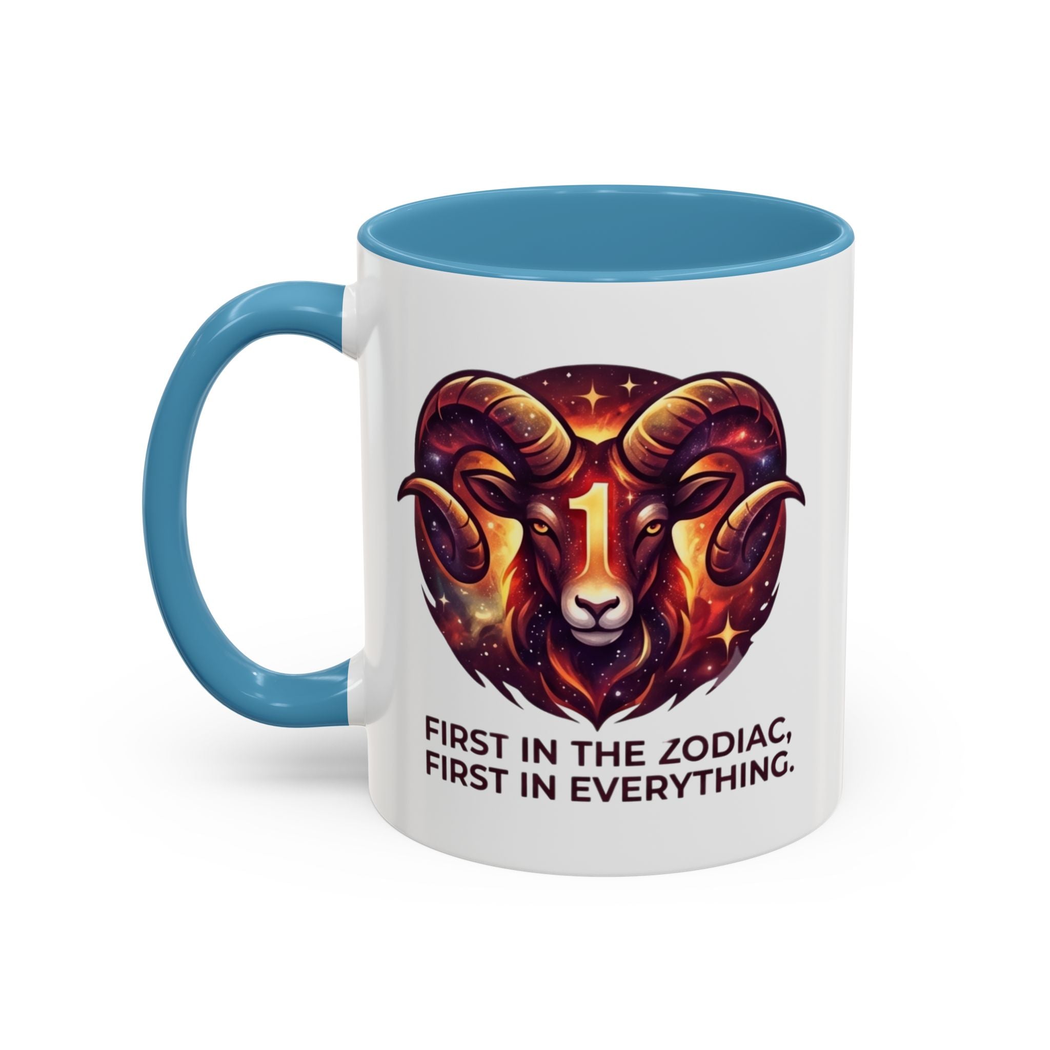 Aries Zodiac Coffee Mug — "First in the Zodiac, First in Everything" Accent Mug