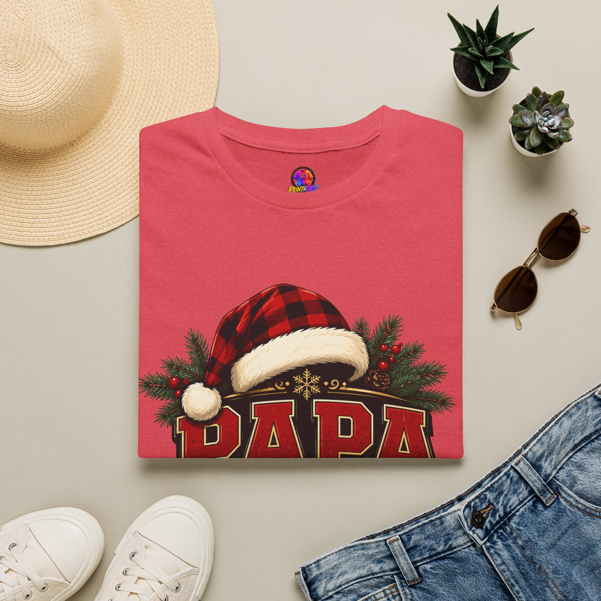 Papa Claus T-Shirt — Festive Holiday Dad Christmas Tee