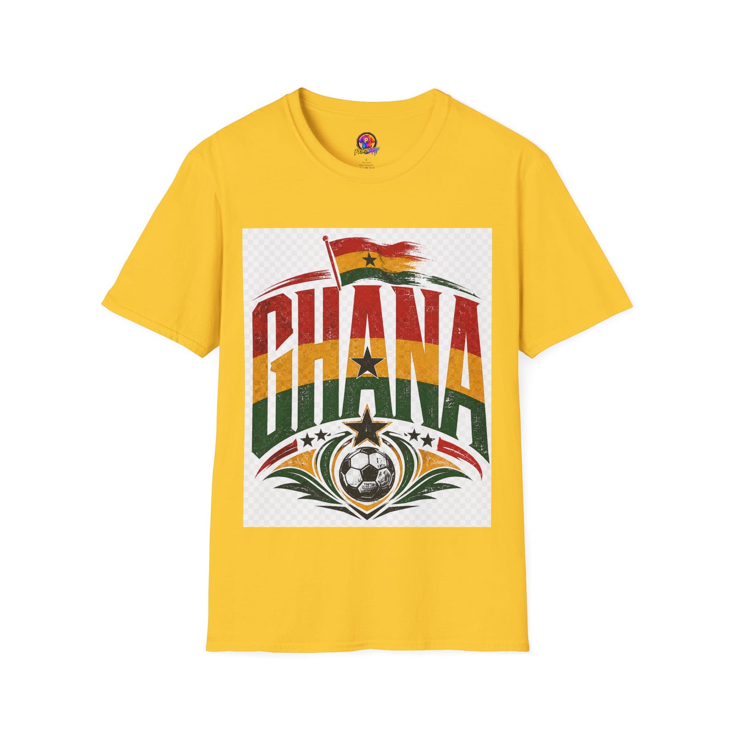 Ghana Flag Soccer T-Shirt — Retro Ghana Pride Football Tee