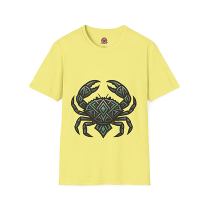 Crab Tribal Graphic T-Shirt — Nautical Beachy Zodiac Style