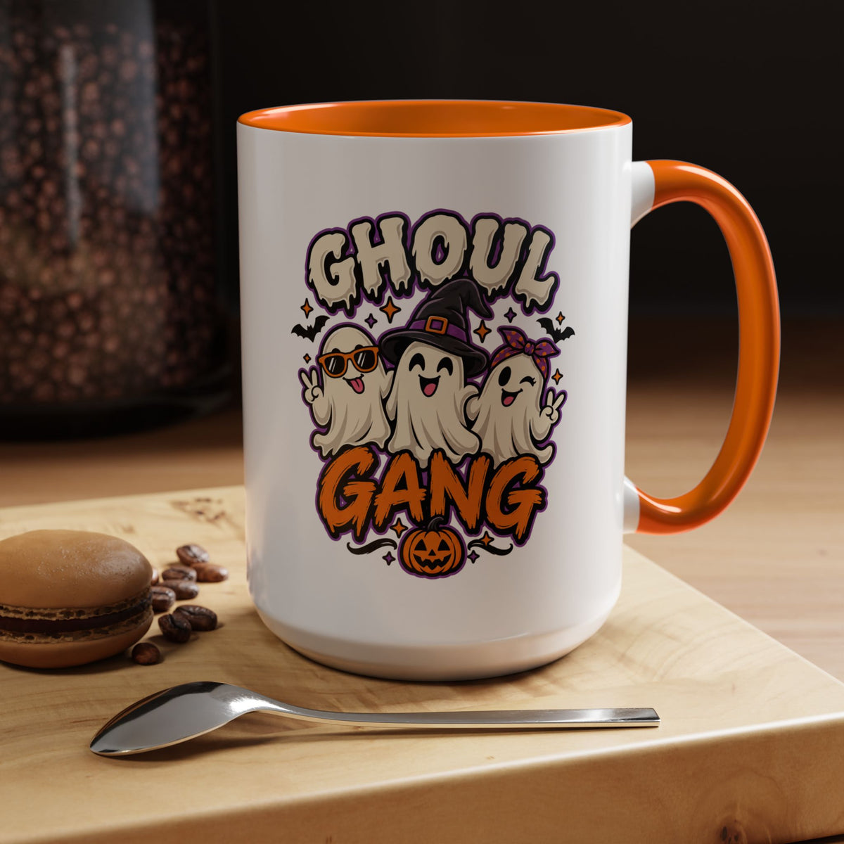 Ghoul Gang Coffee Mug — Cute Halloween Ghosts Accent Mug (11/15oz)