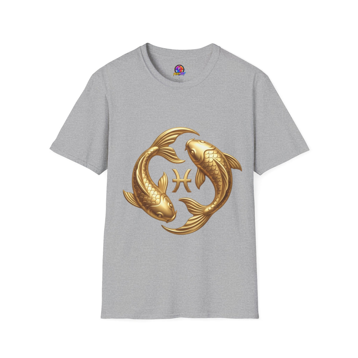 Pisces Gold Fish T-Shirt — Zodiac Symbol Astrology Tee