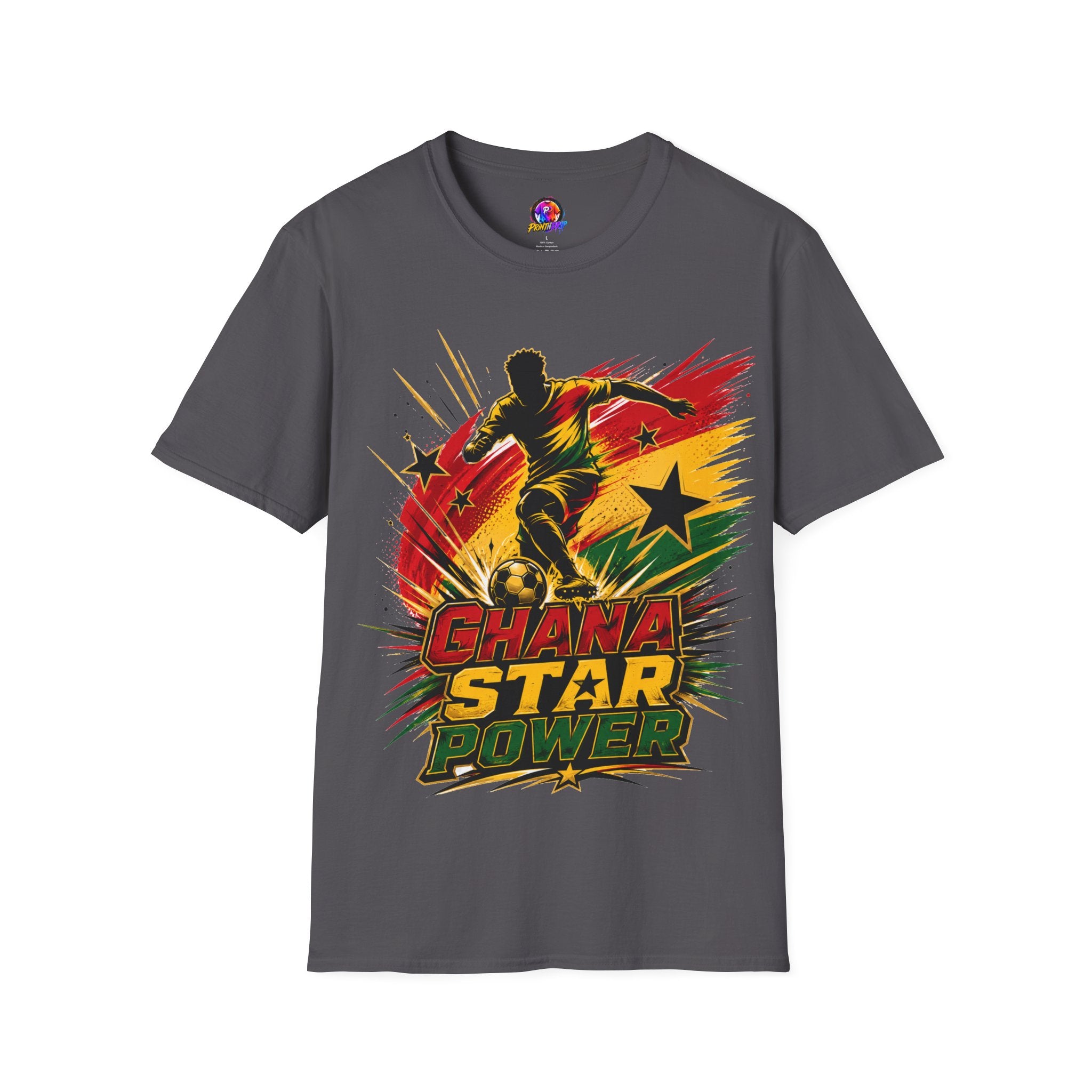 Ghana Star Power Soccer T-Shirt — Afro Football Fan Tee - Ghana T-Shirt
