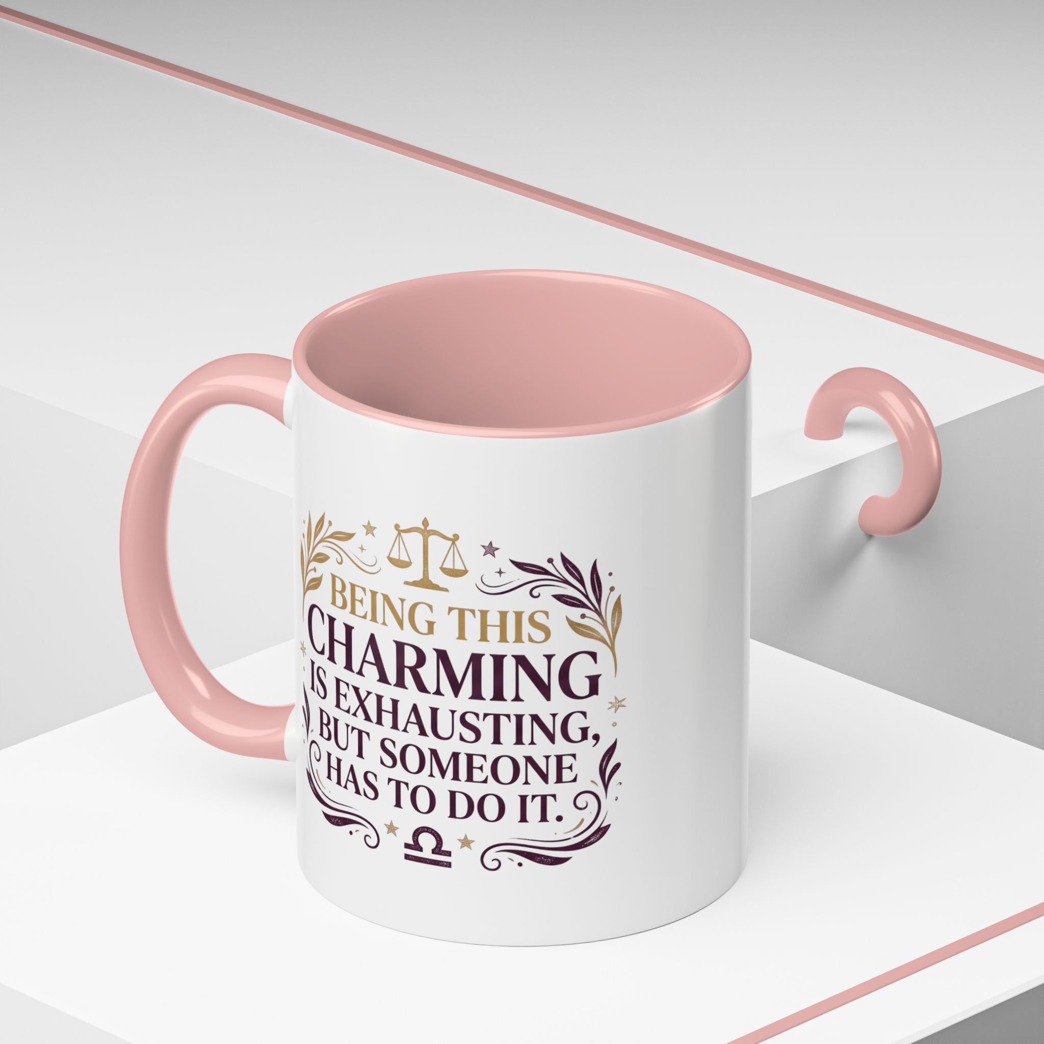 Libra Coffee Mug - "Being This Charming Is Exhausting" Astrology Zodiac Gift