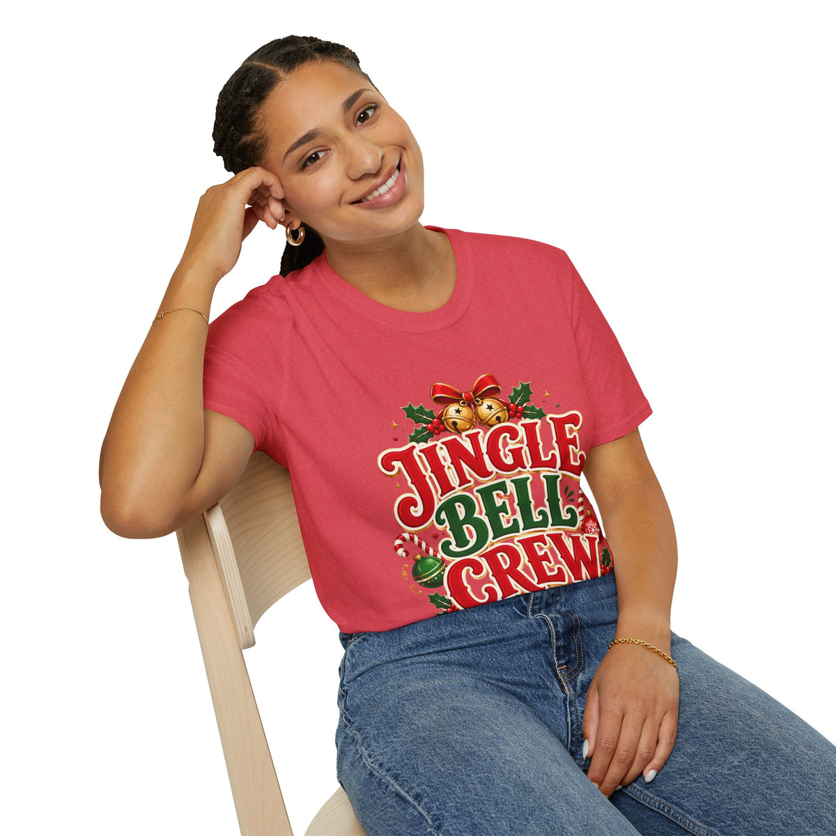 Jingle Bell Crew T-Shirt — Festive Christmas Holiday Tee