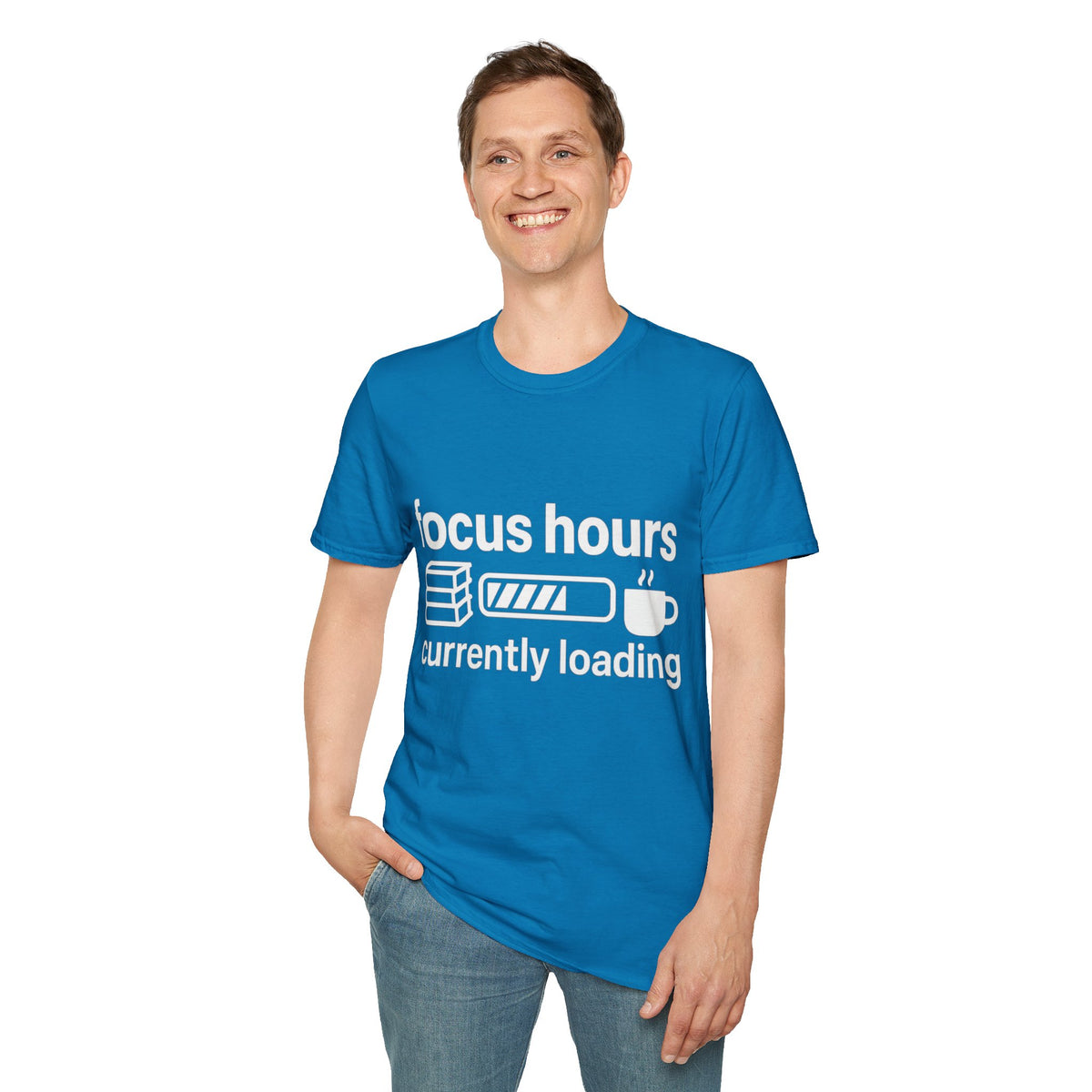 Focus Hours T-Shirt — "Focus Hours Currently Loading" Graphic Tee for Productivity & Remote Work - Trending Now - August 2026 Trends - Everyday T-Shirt