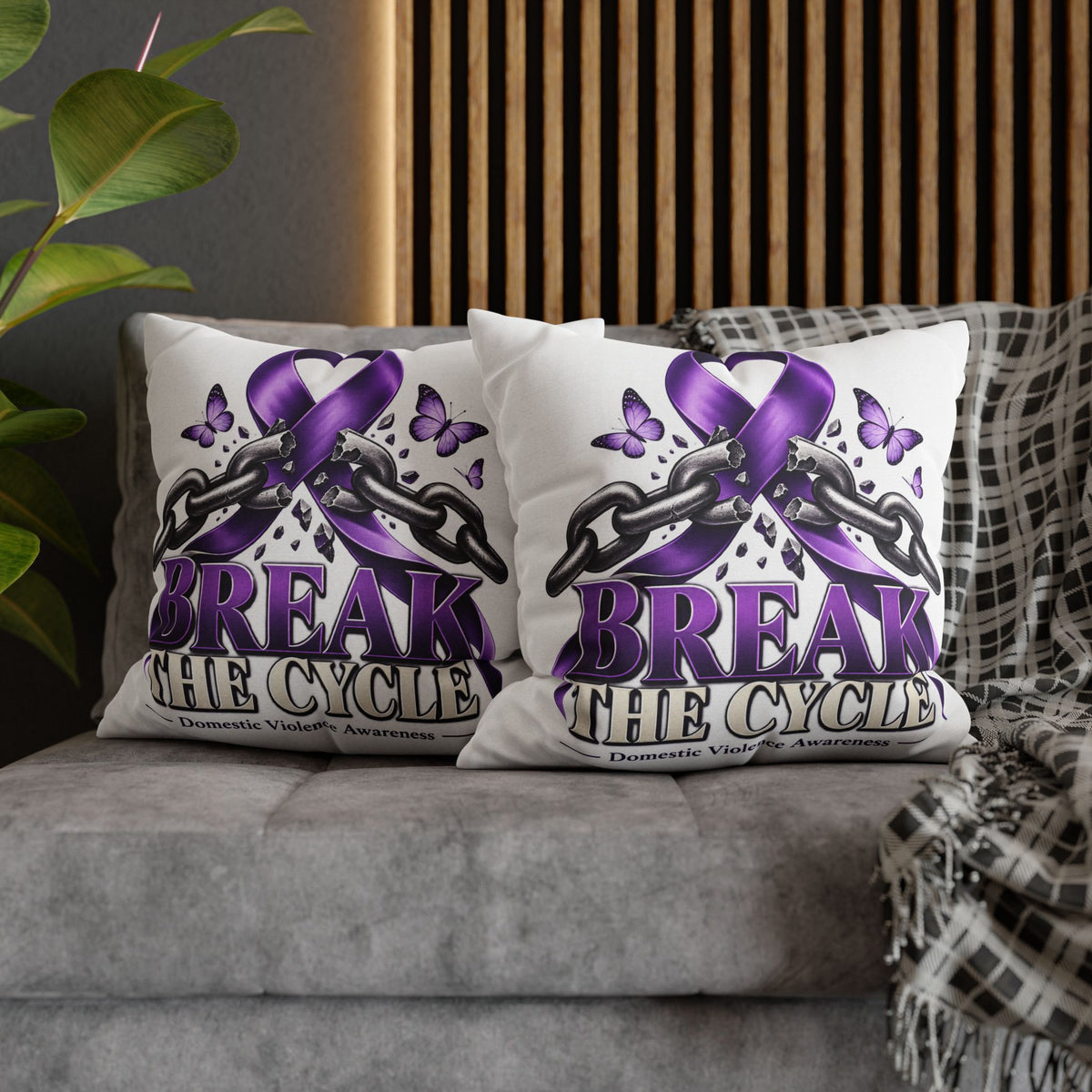 Break the Cycle Domestic Violence Awareness Pillow