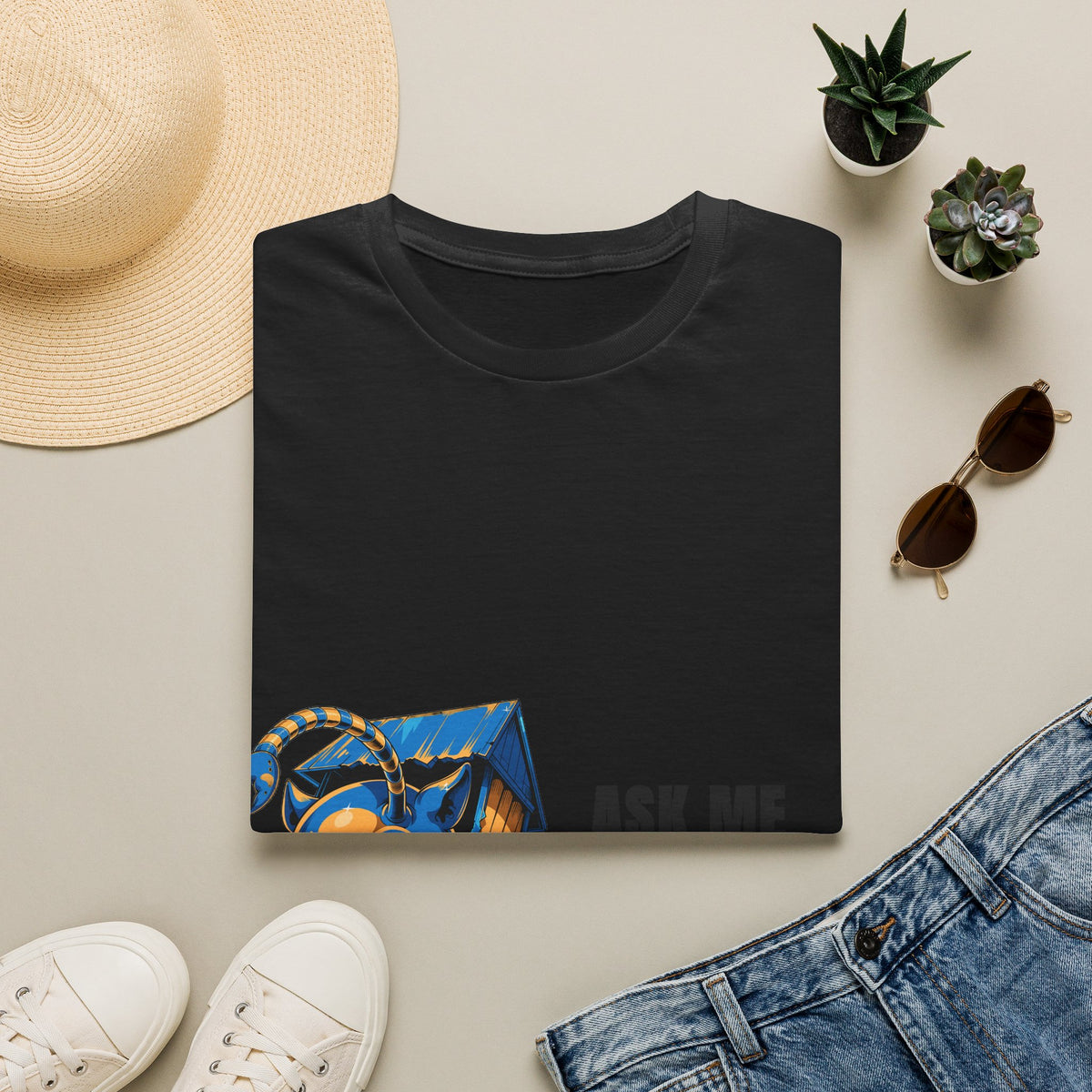 Ask Me About Liam Blue Monster Gift Box White Graphic Tee - Trending Now - September 2026