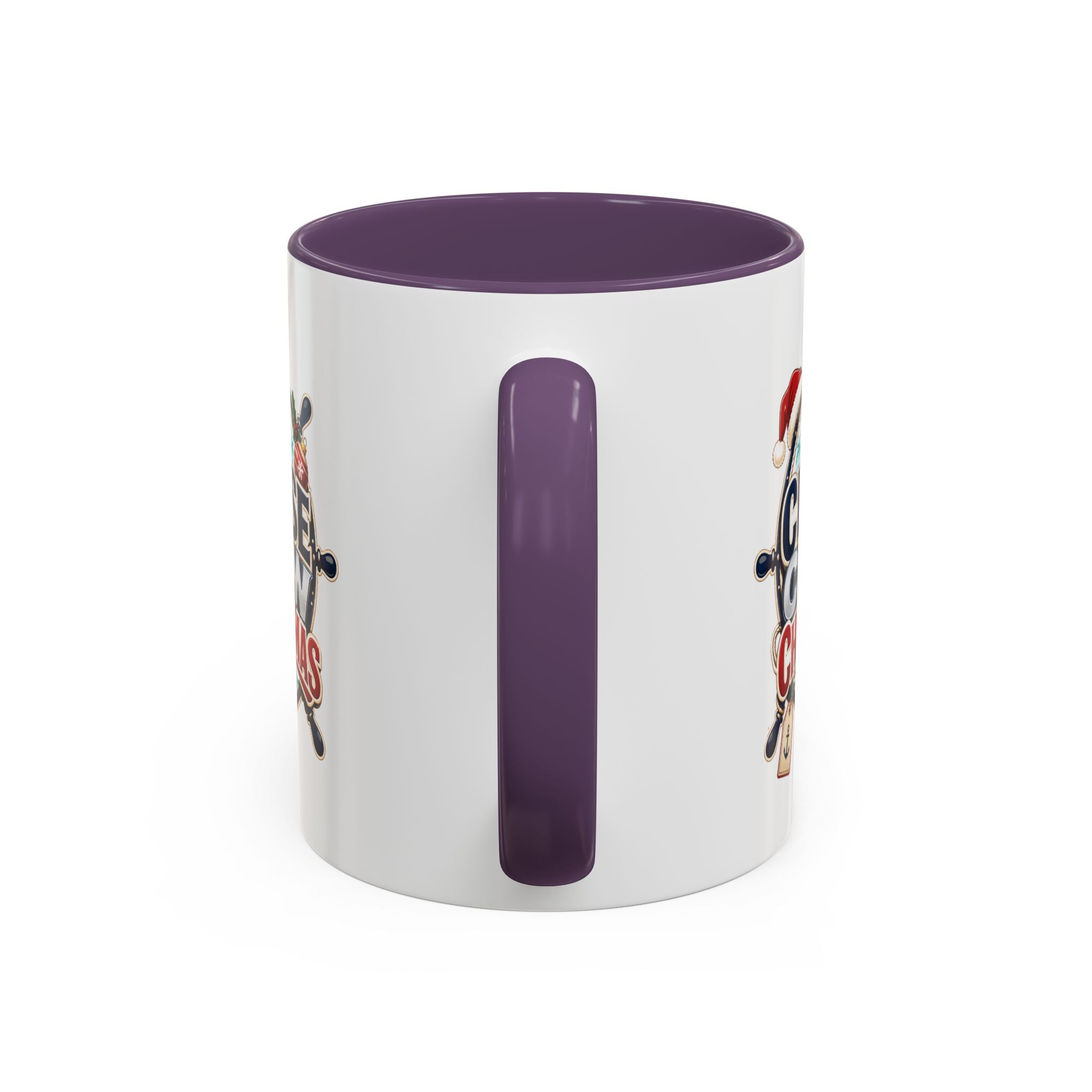 Modern Day Christmas  Cruise Crew Accent Coffee Mug - Holiday Nautical Travel Gift (11/15oz)