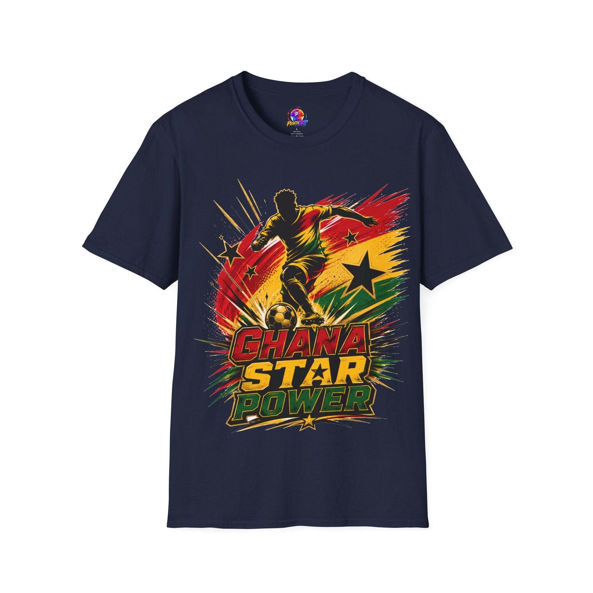 Ghana Star Power Soccer T-Shirt — Afro Football Fan Tee - Ghana T-Shirt