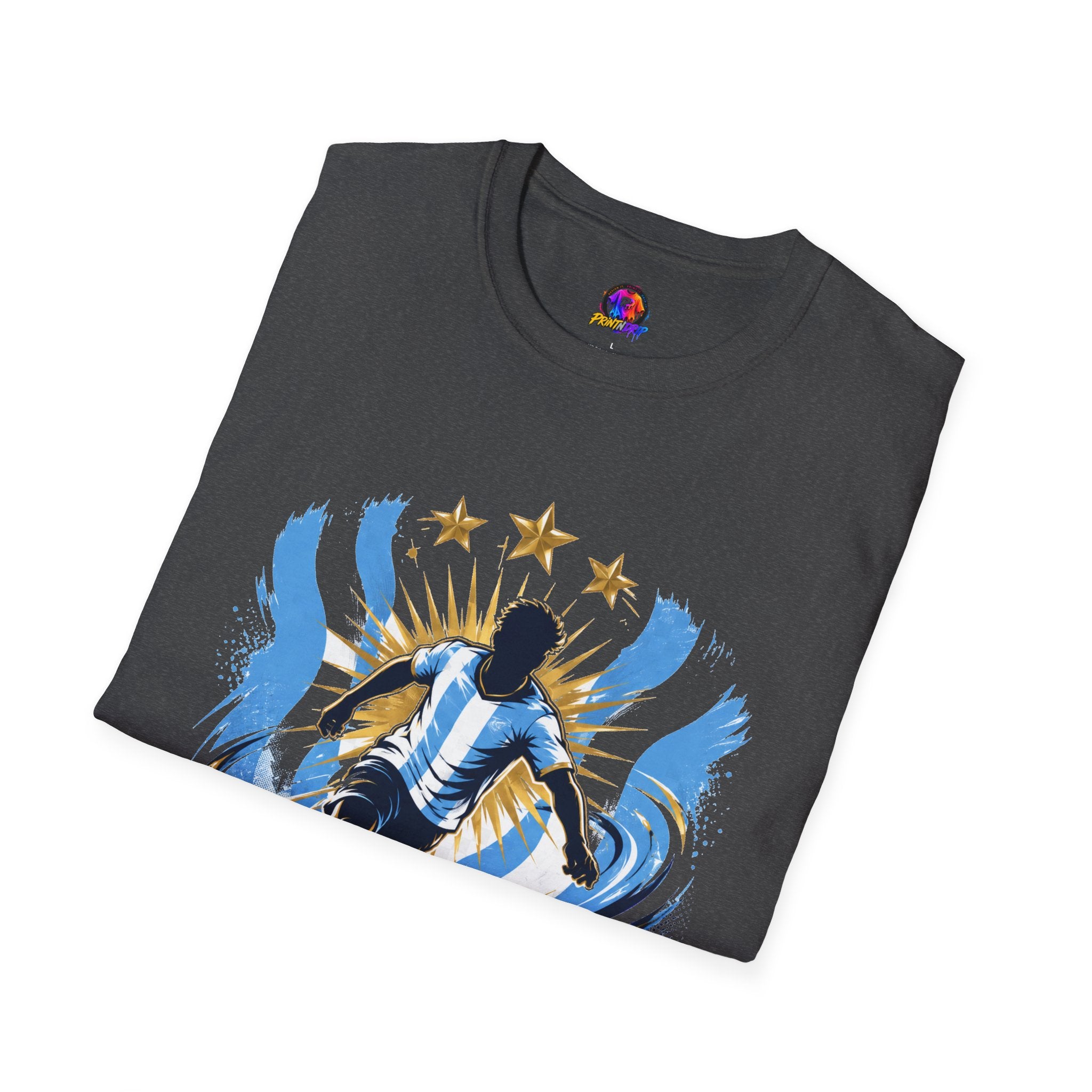 Argentina Sky Blue Magic Soccer T-Shirt — Argentinian Football Player Graphic Tee