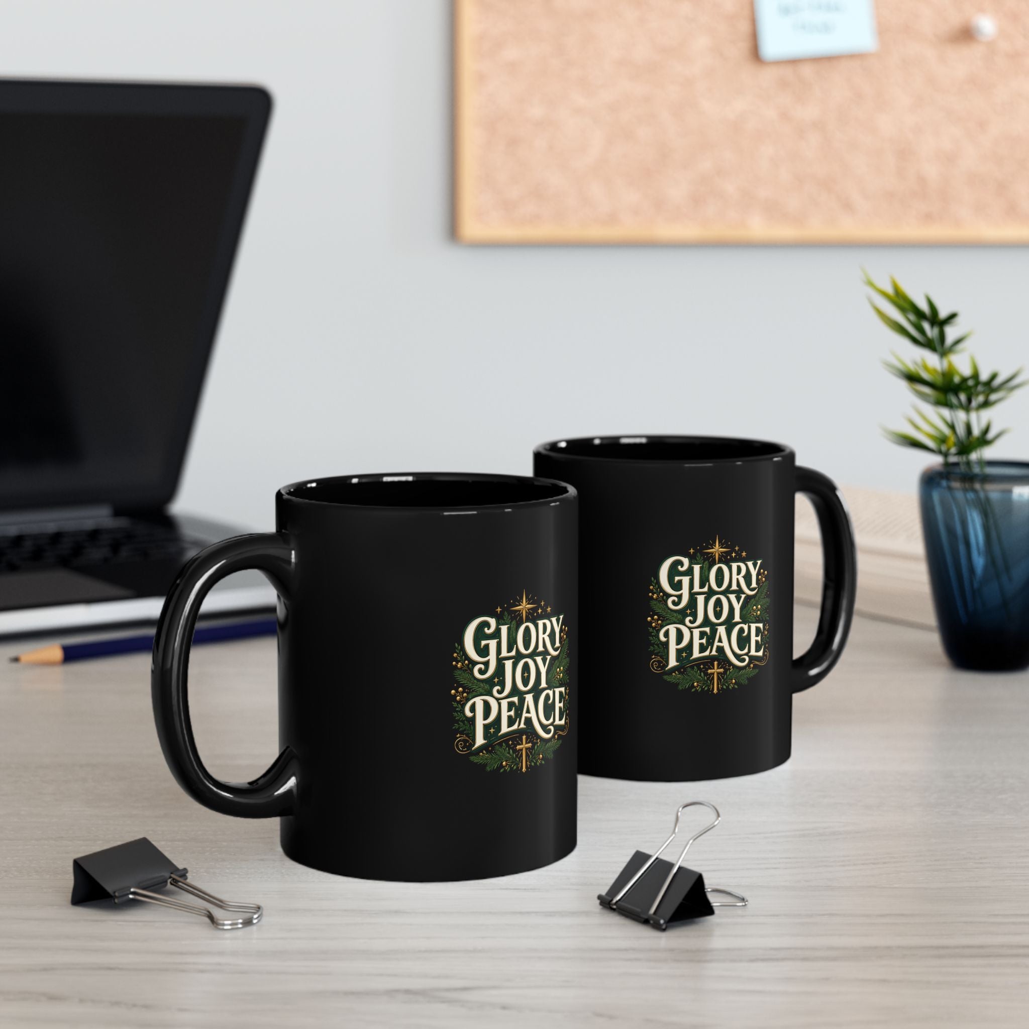 Glory Joy Peace Christmas Mug – Holiday Faith Coffee Cup