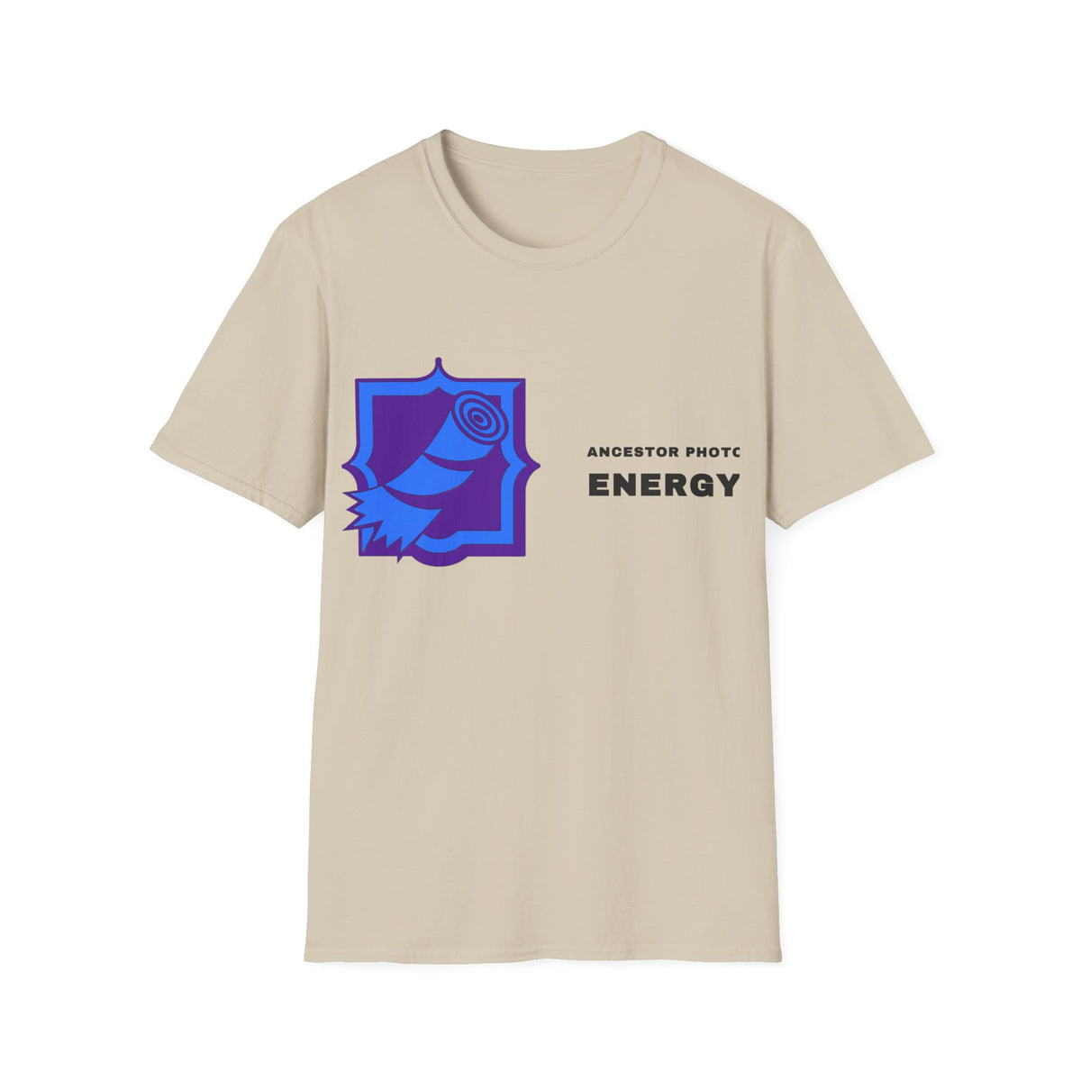Rose Shield T-Shirt — Abstract Blue Rose Graphic Tee (Accent Text: 'ENERGY') - Trending Now - September 2026