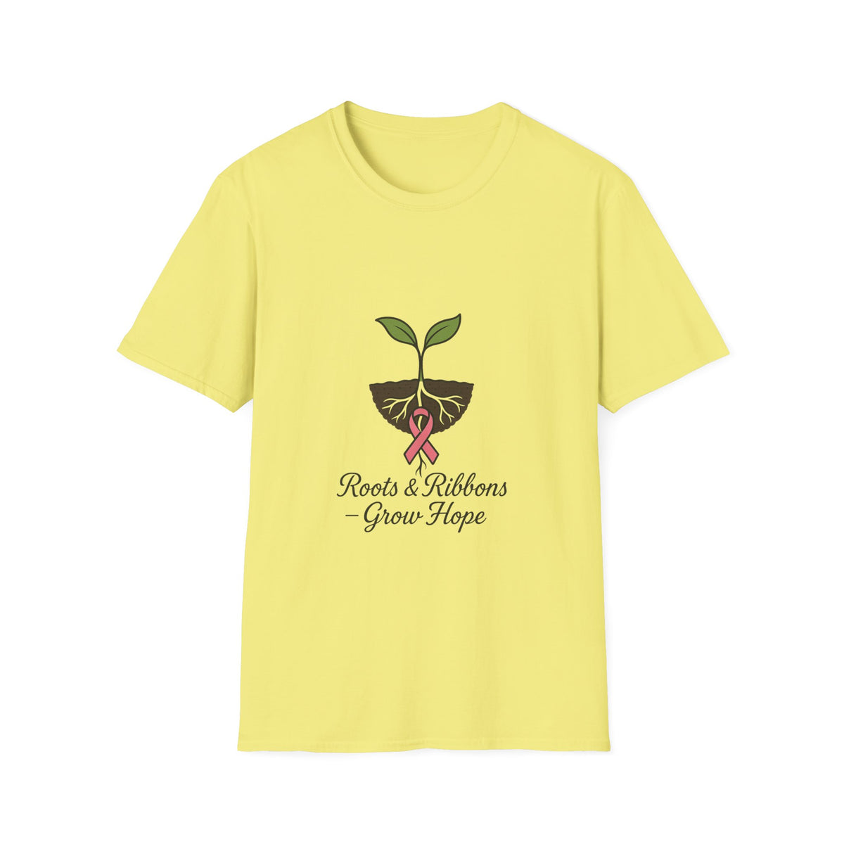 Plant Seedling T‑Shirt — "Roots & Ribbons Grow Hope" Minimalist Garden Tee - Trending Now - October 2026