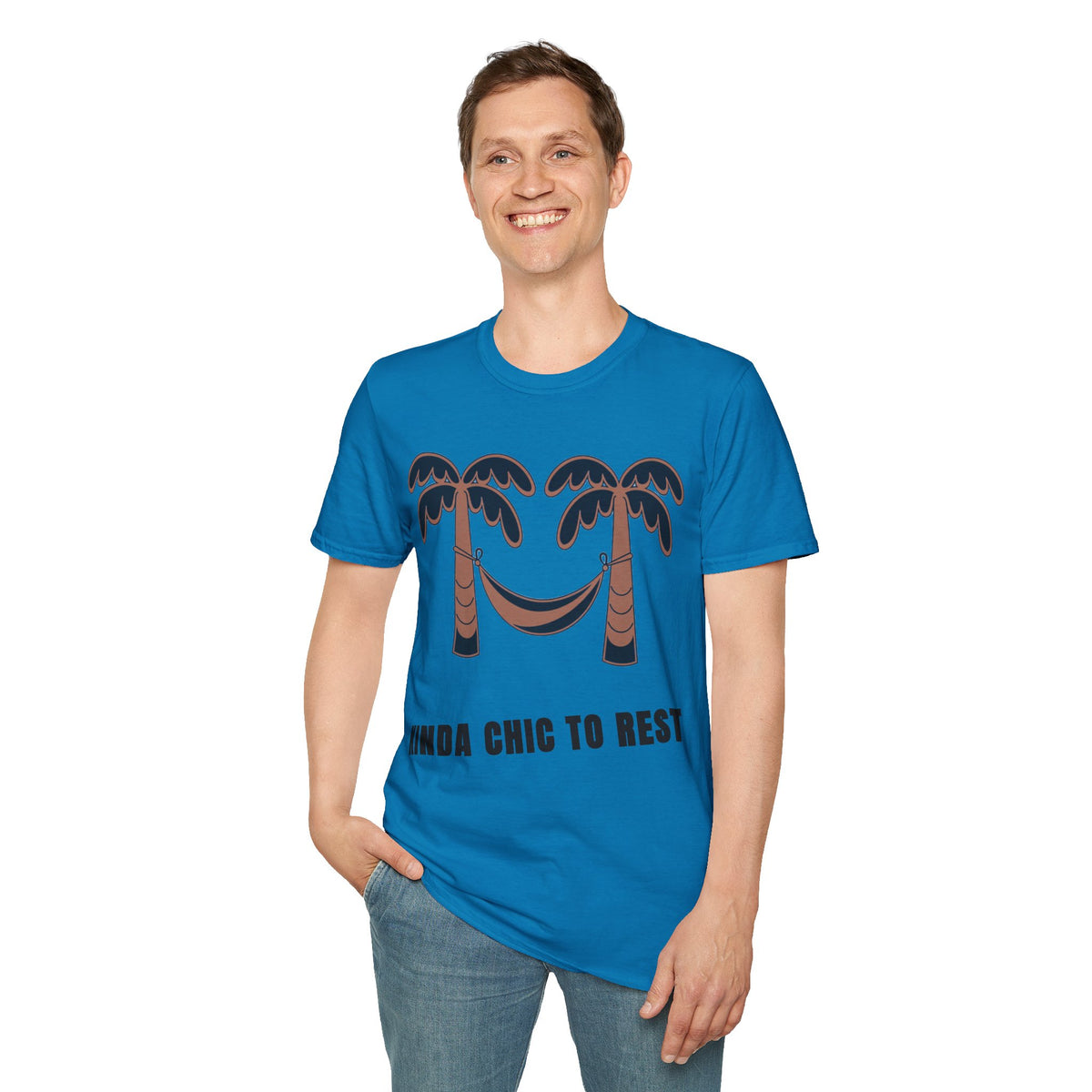 Palm Trees & Hammock T-Shirt — "Kinda Chic to Rest" Tropical Relaxed Tee - Trending Now - September 2026