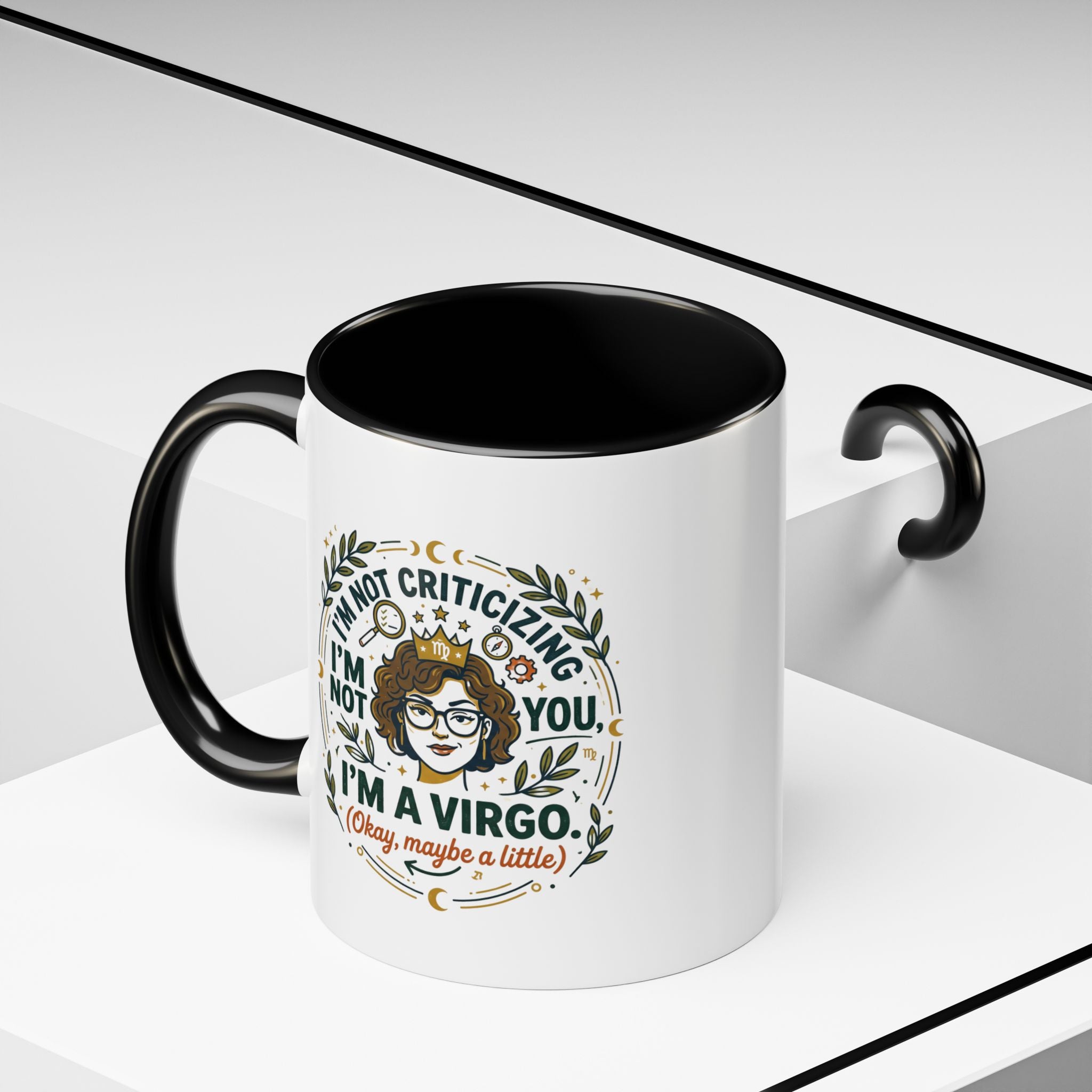 Virgo Coffee Mug - "I'm Not Criticizing, I'm a Virgo" Accent Ceramic Mug (11/15oz)