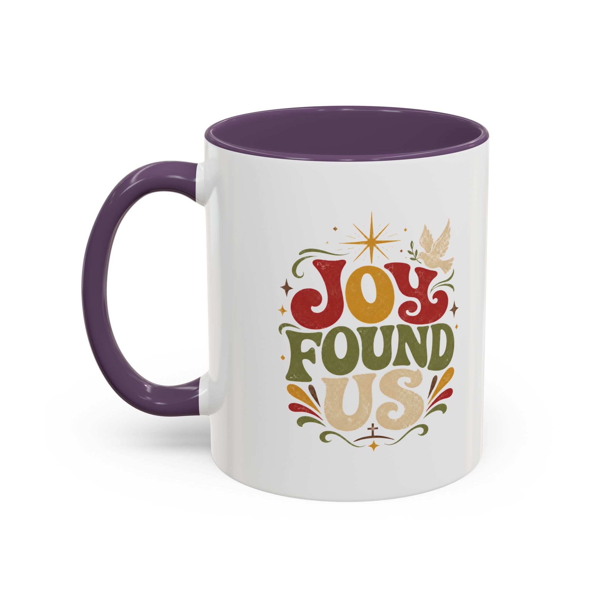 Christmas Joy Found Us Mug — Retro Holiday Coffee Cup