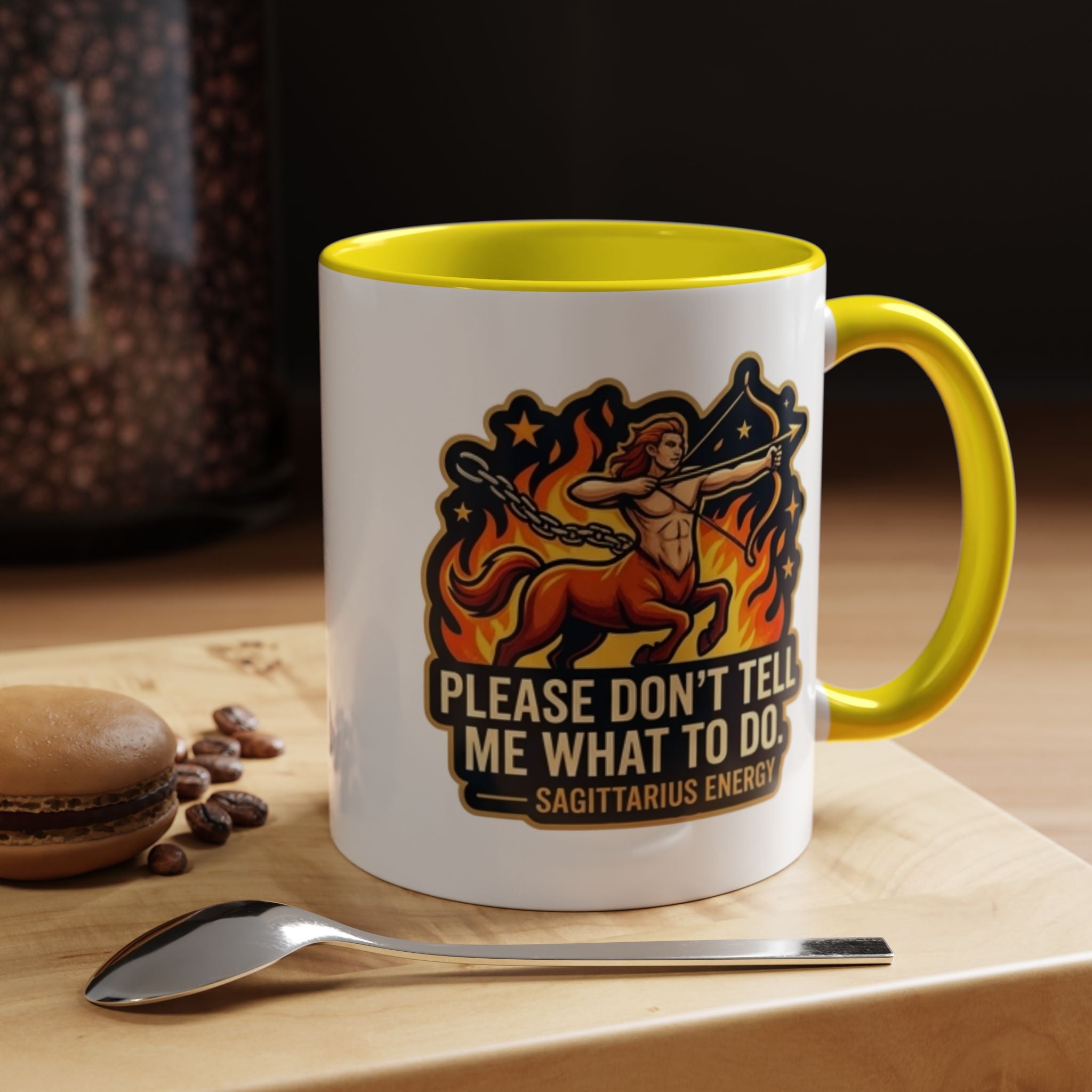 Sagittarius Coffee Mug — "Please Don't Tell Me What To Do" Zodiac Accent Mug (11/15oz)